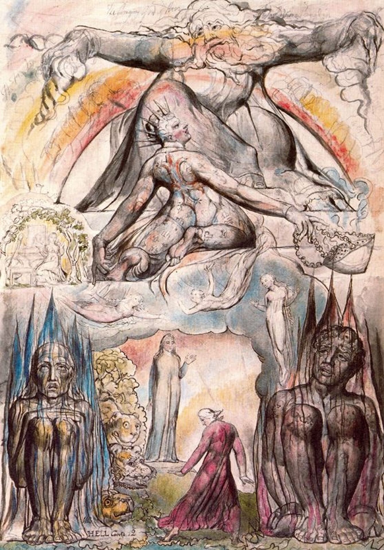 Illustration to Dante's Divine Comedy, Hell by William Blake