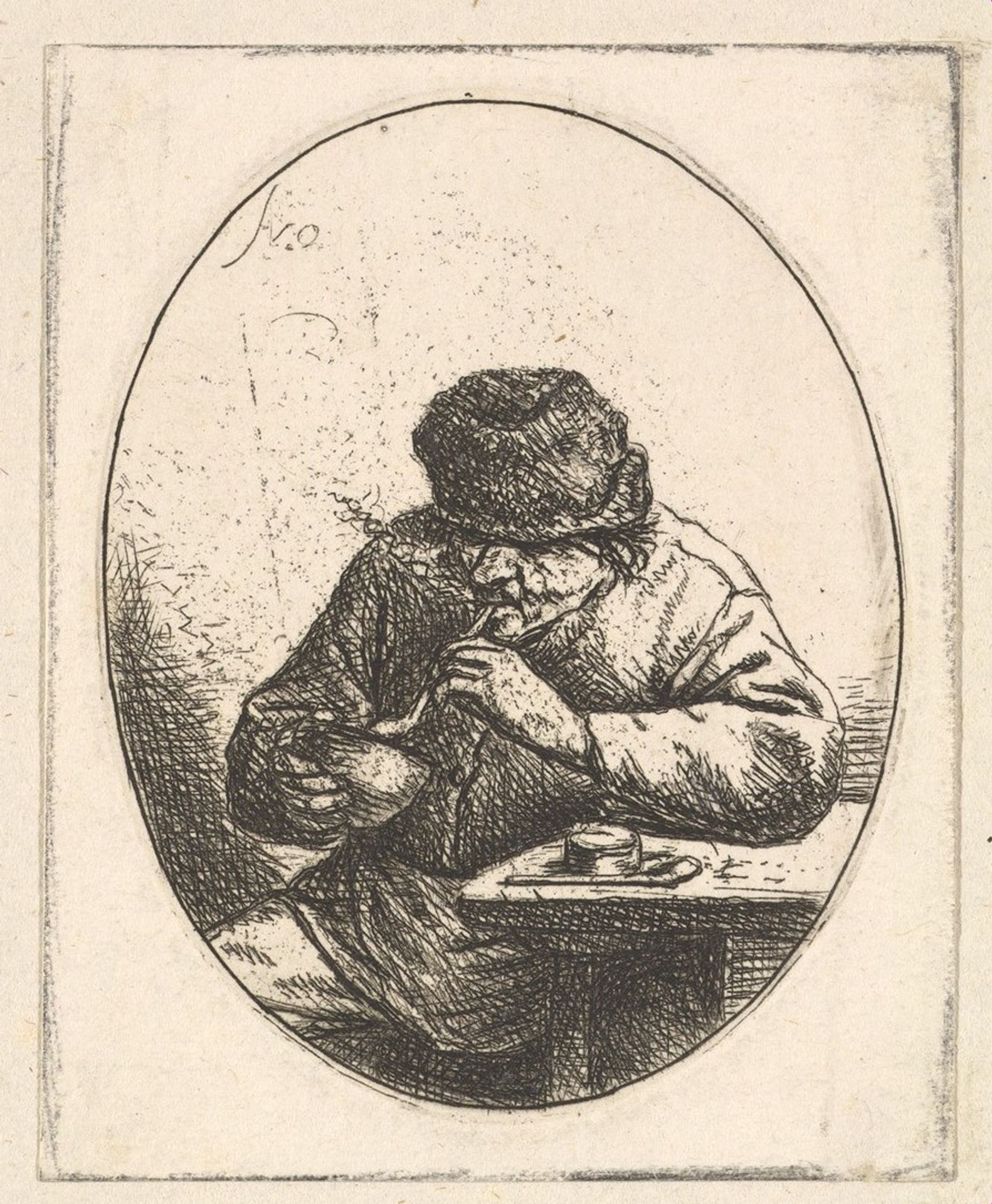 Smoker Lighting Pipe by Adriaen van Ostade