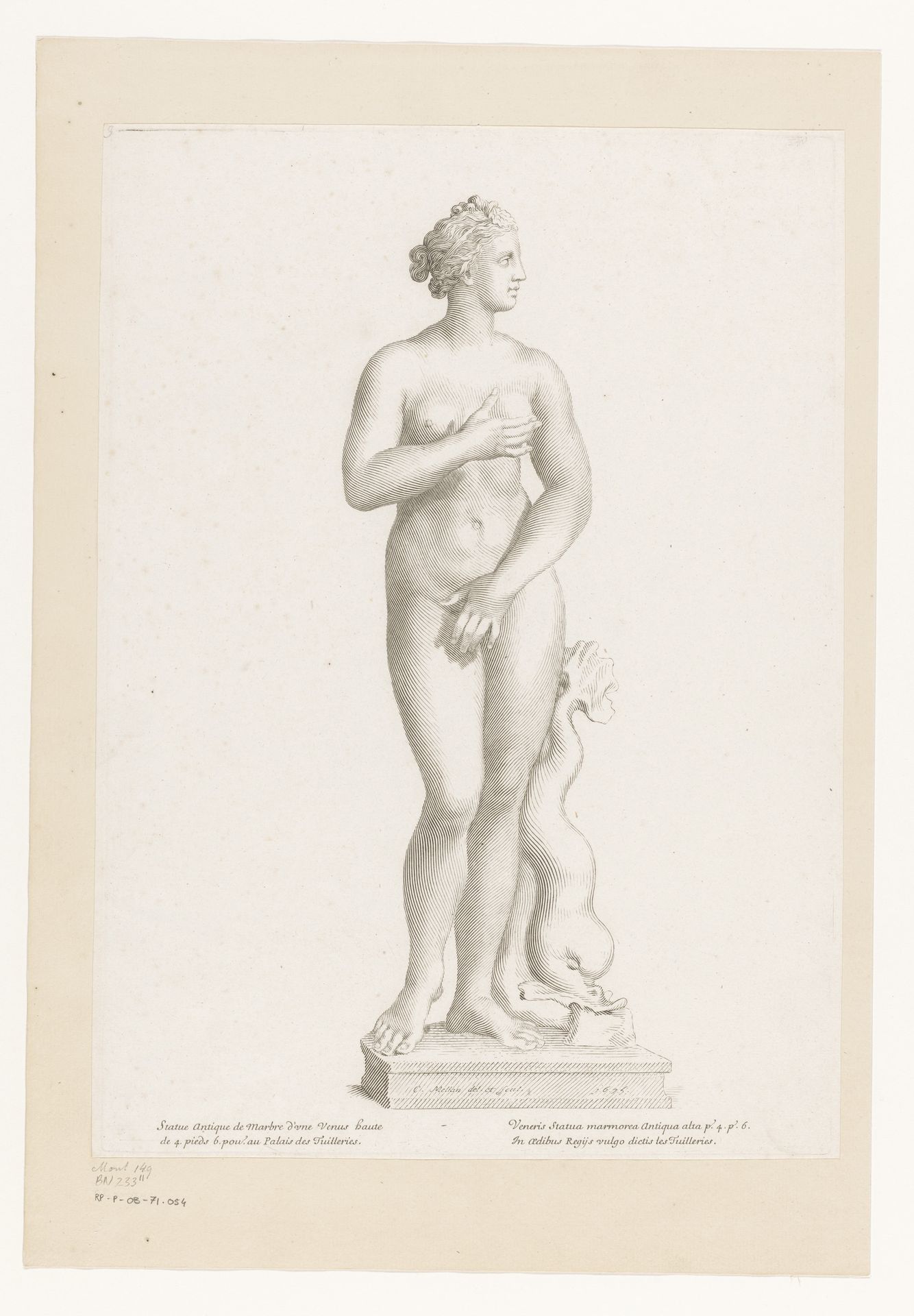 Standbeeld van Venus of Amphitrite by Claude Mellan