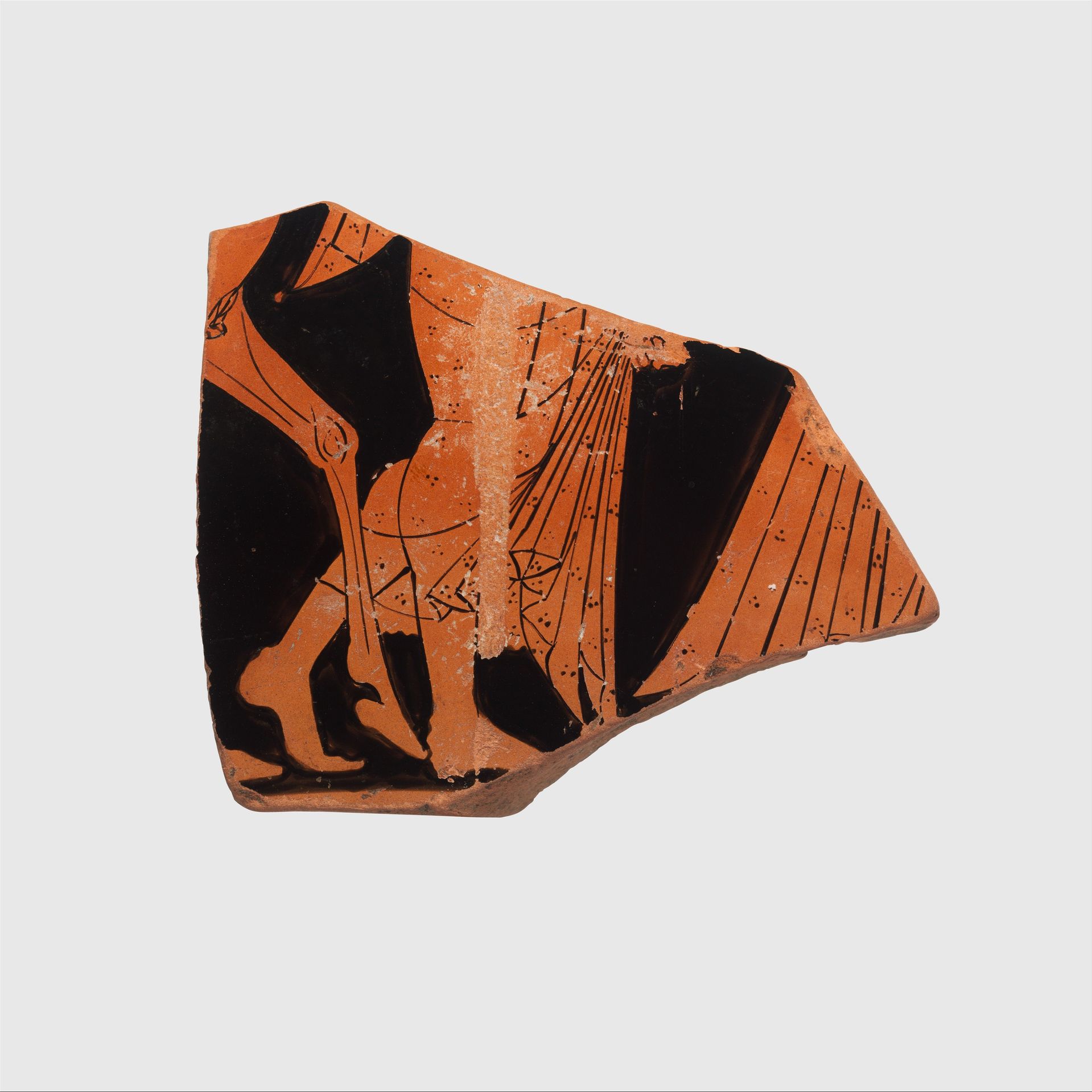 Fragment of a terracotta kylix (drinking cup) by Euphronios