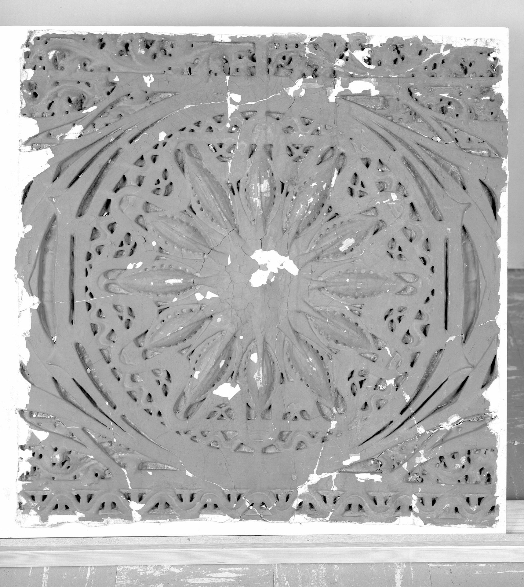 Schiller Building (later Garrick Theater): Sections of Star-Pod Design from Proscenium Vault by Louis H. Sullivan