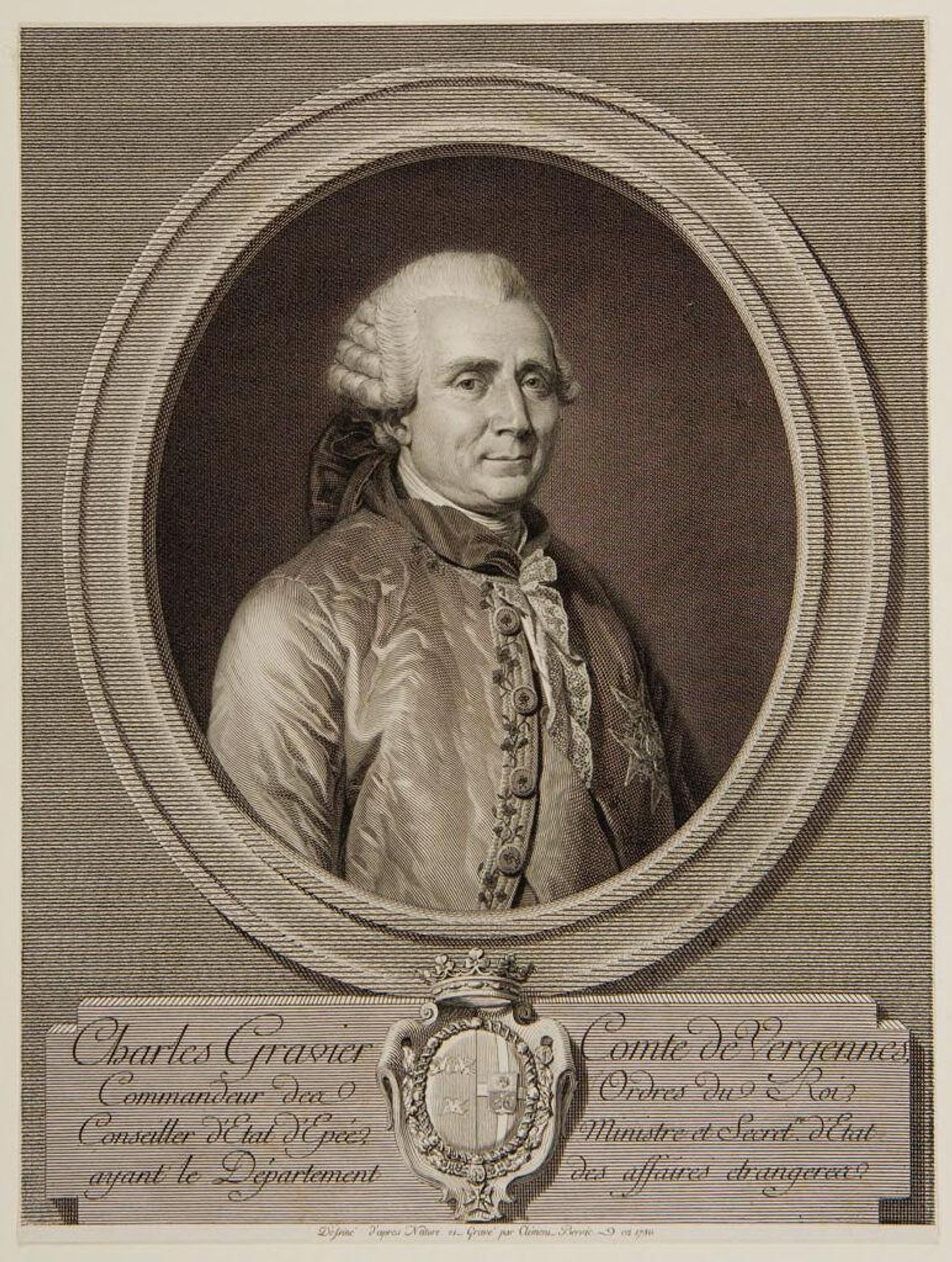 Charles Gravier, Comte de Vergennes by Charles Clément Bervic