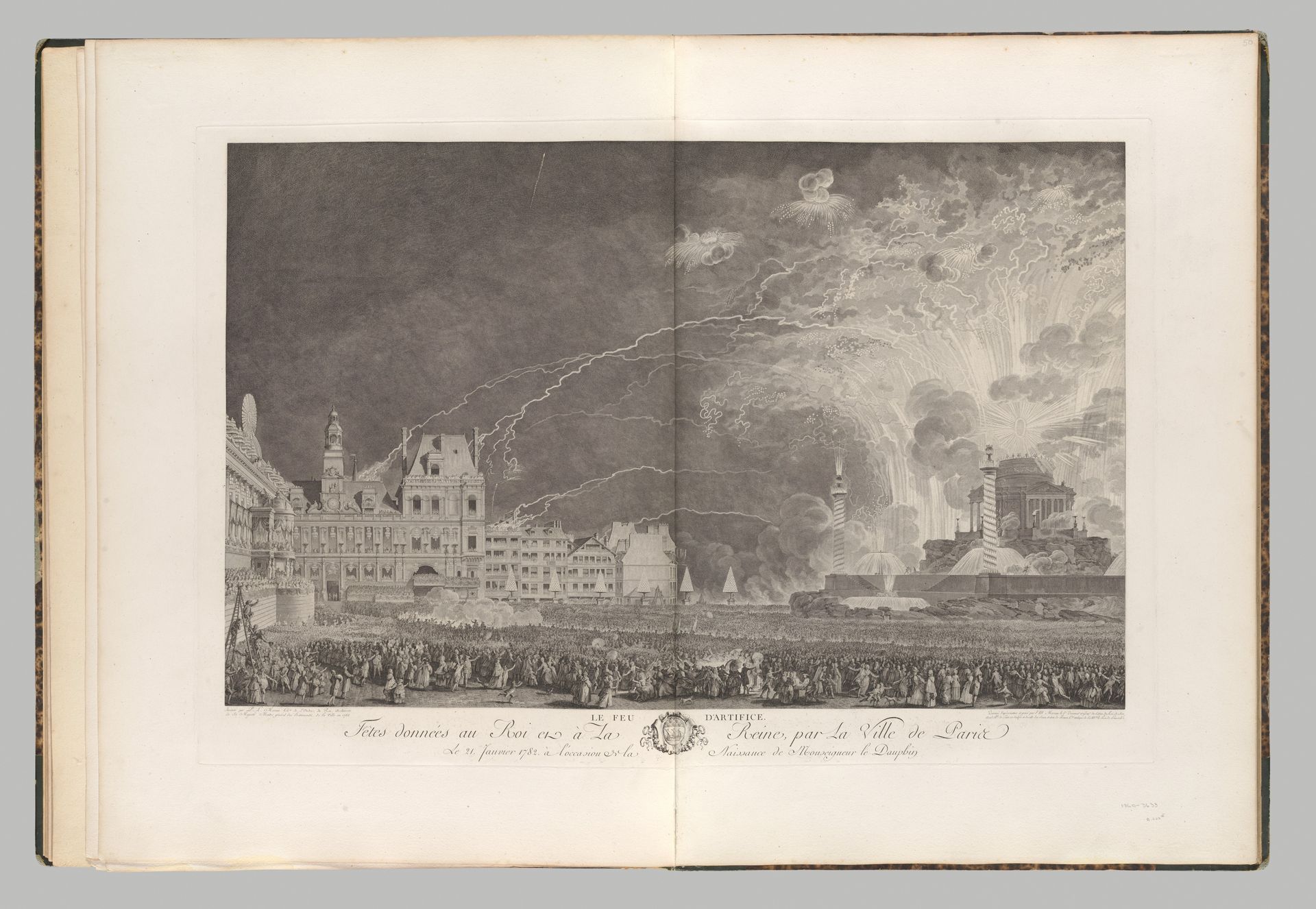 Birth of the Dauphin: The Crowd Watching the Fireworks on the Place de la Grève, Paris, January 21, 1782 by Jean Michel Moreau the Younger