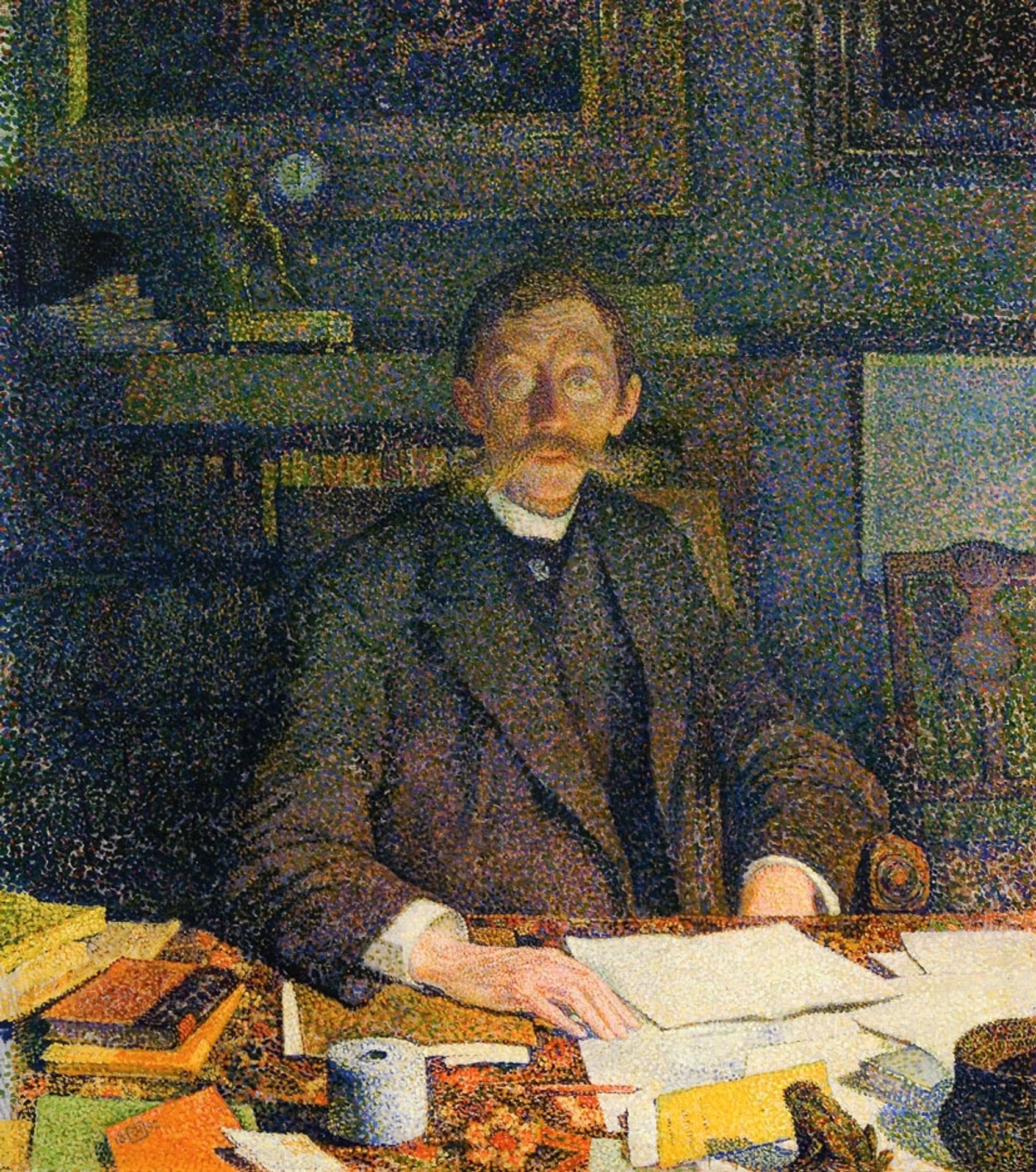 Emile Verhaeren in His Study by Theo van Rysselberghe