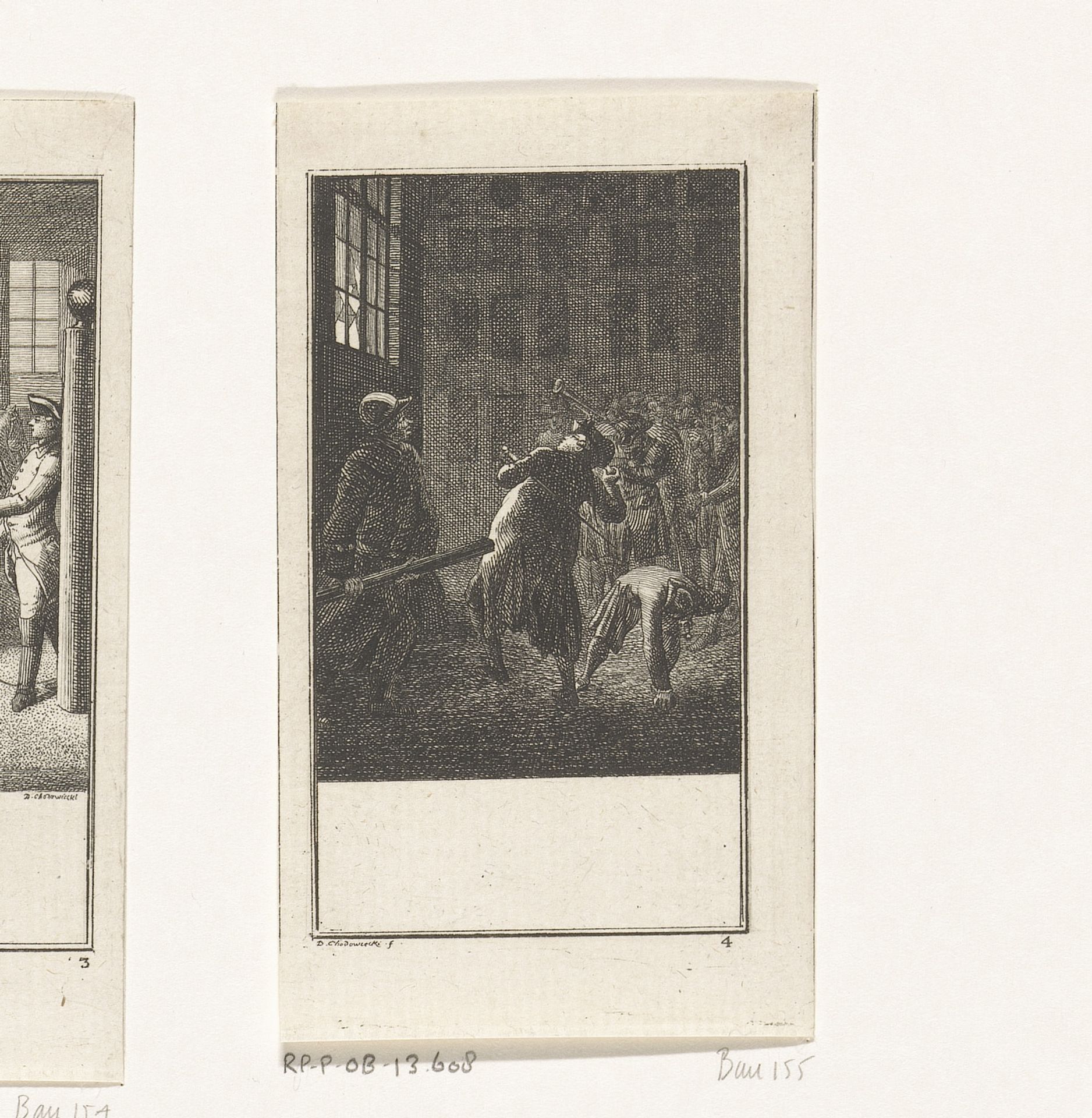 Studie aan de universiteit by Daniel Nikolaus Chodowiecki