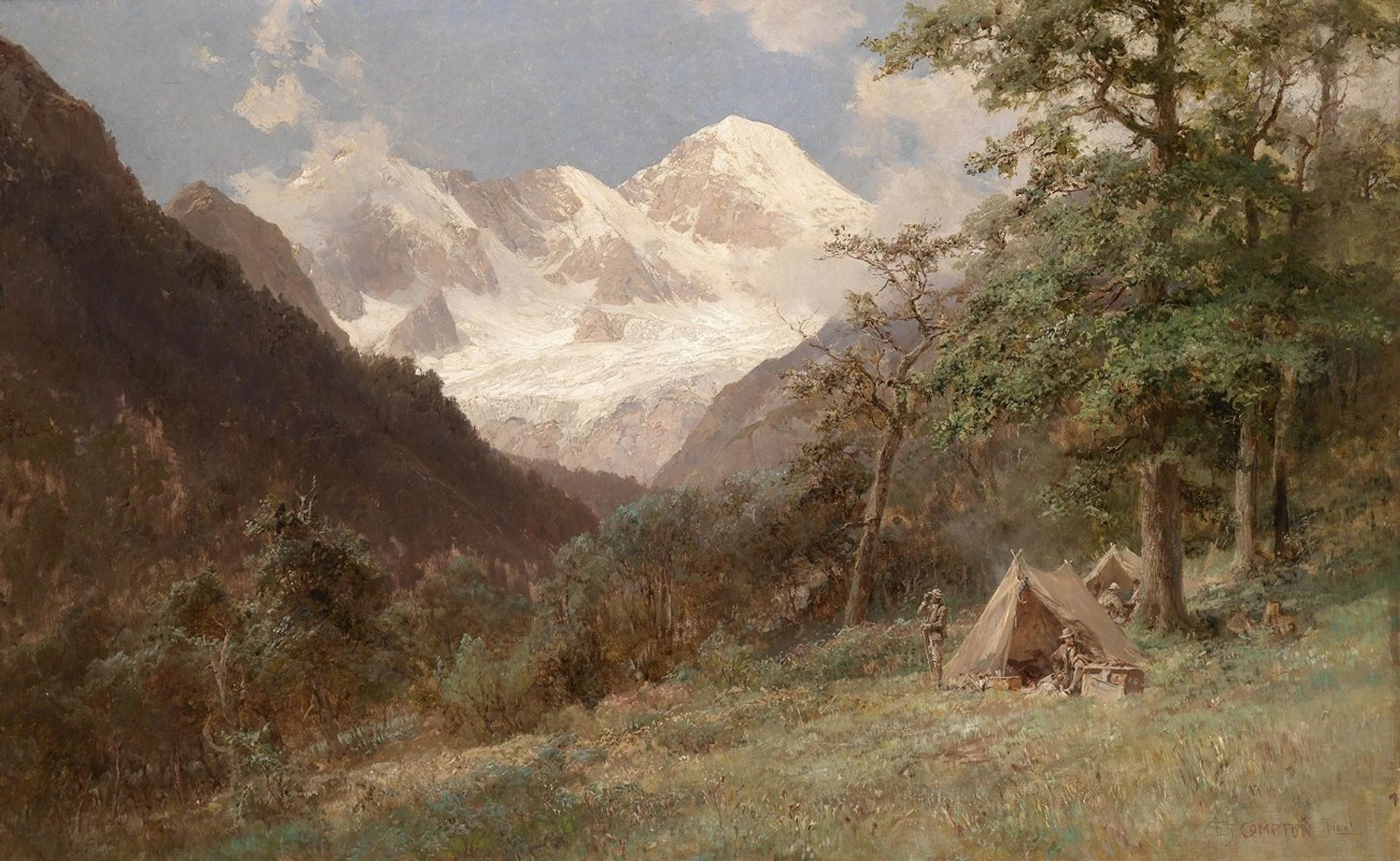 Landschaft im Kaukasus by Edward Theodore Compton