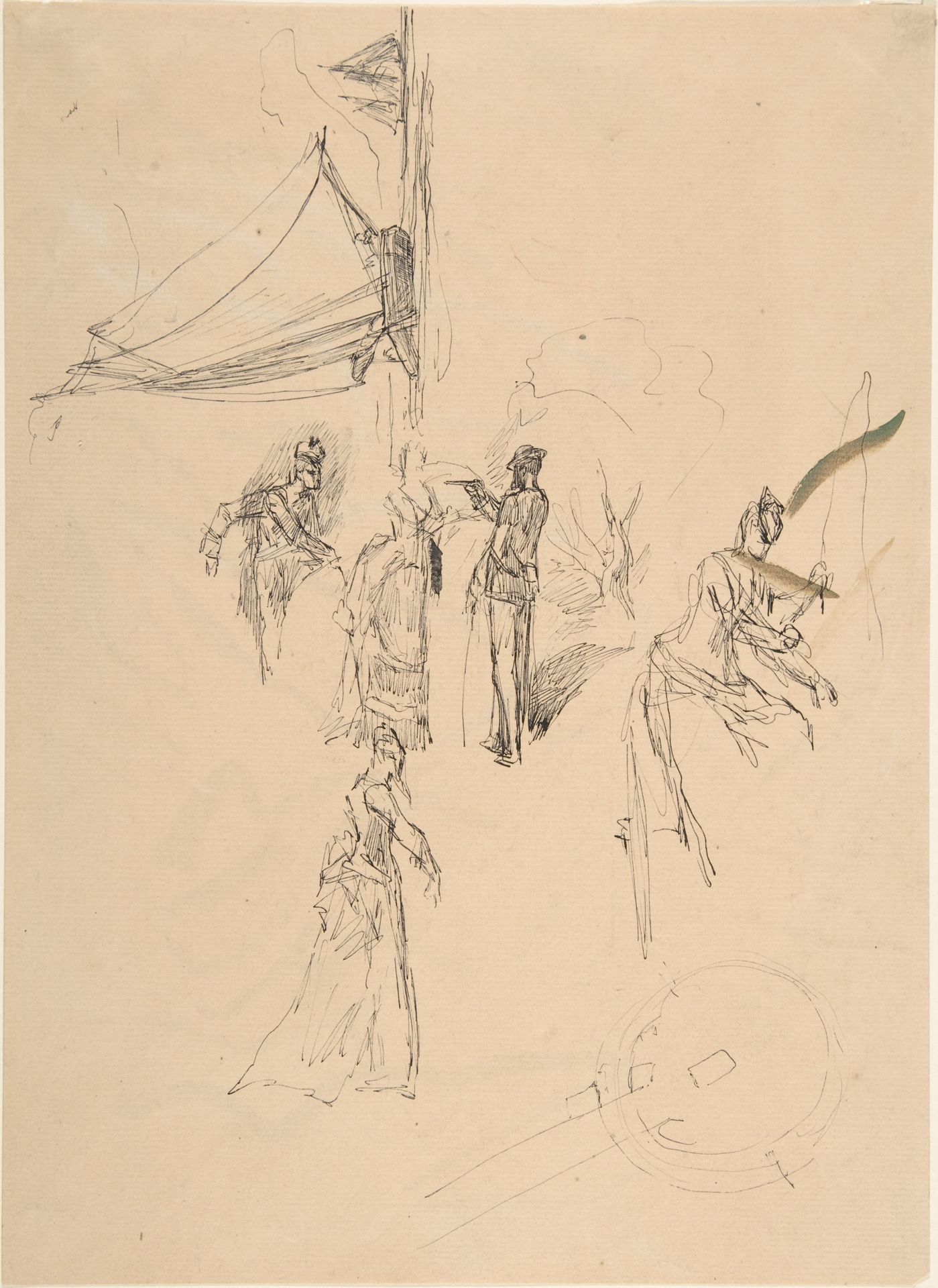 Figure study by Felicien Rops
