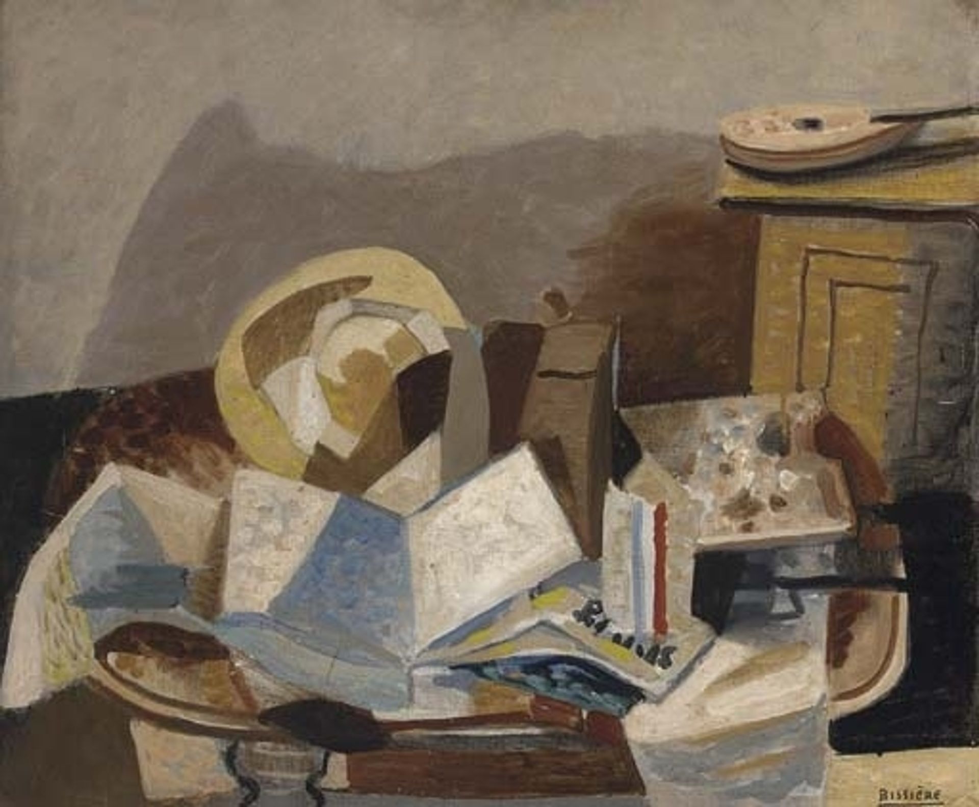 Nature morte avec mandoline by Roger Bissière