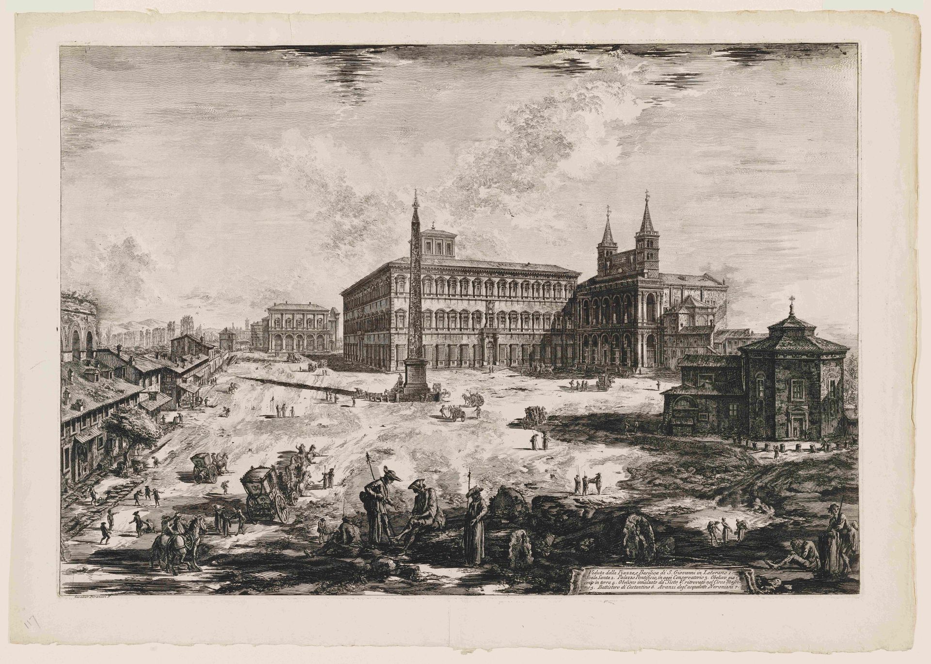 View of the Piazza and Basilica of St. John Lateran by Giovanni Battista Piranesi