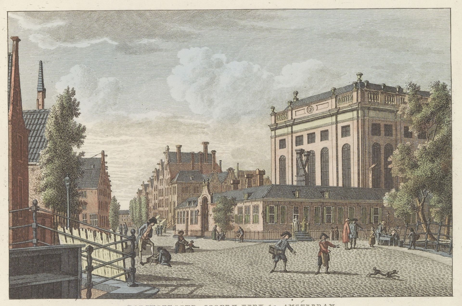 Portugese Synagoge te Amsterdam, ca. 1790 by Carel Frederik (I) Bendorp