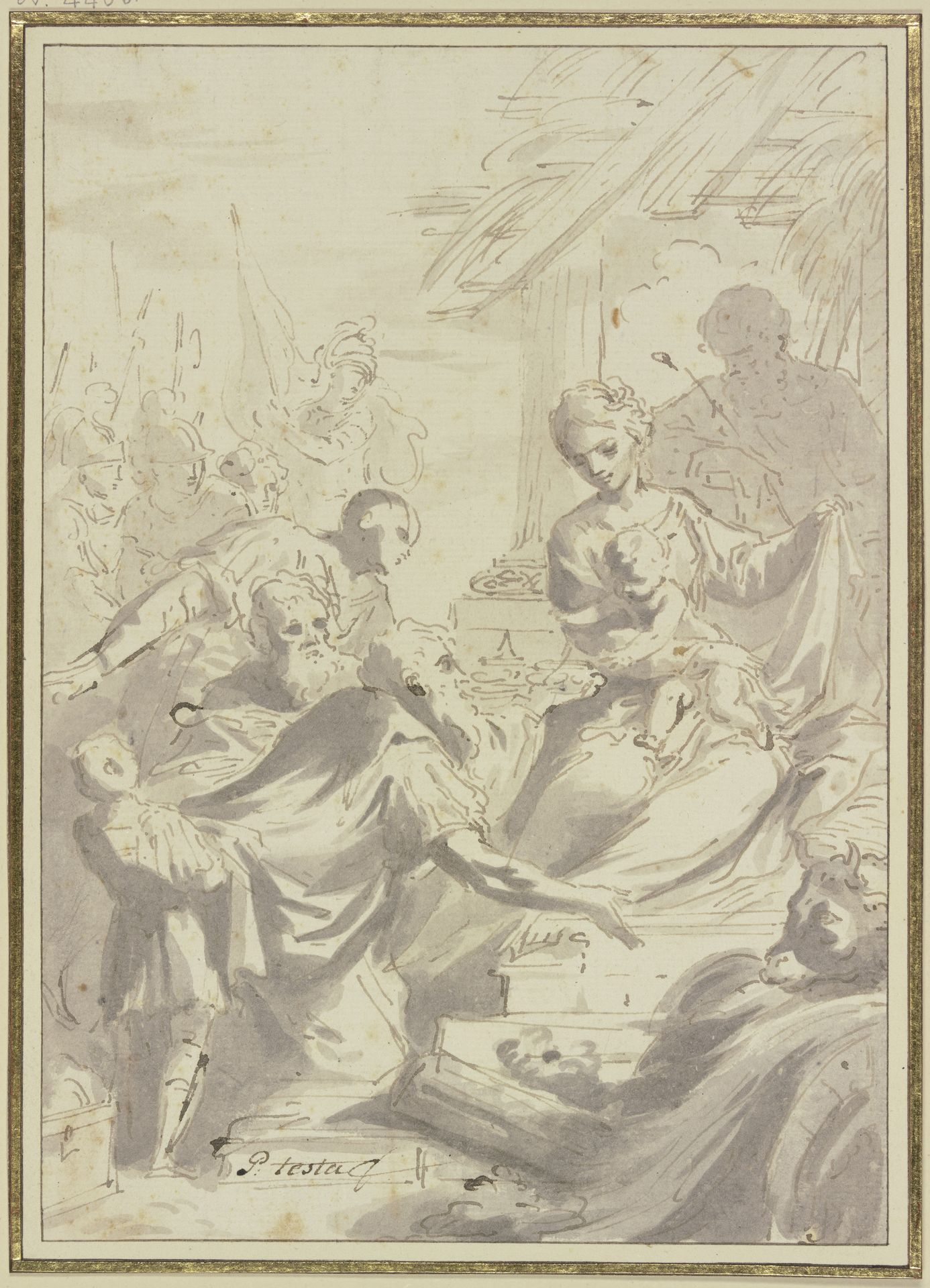 Adoration of the kings by Pietro Testa