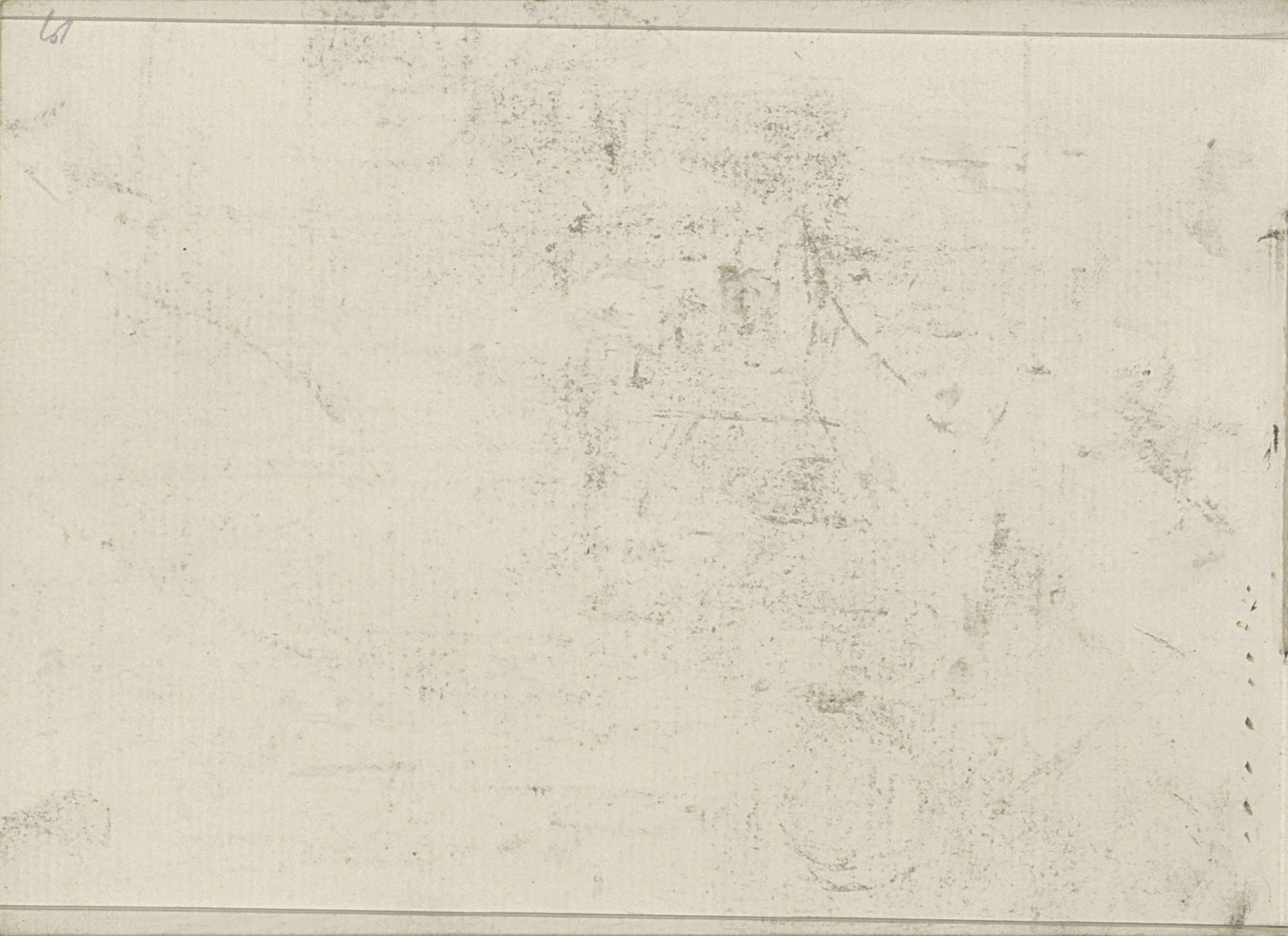 Abklatsch van de krijttekening op blad 4 recto by Isaac Israels