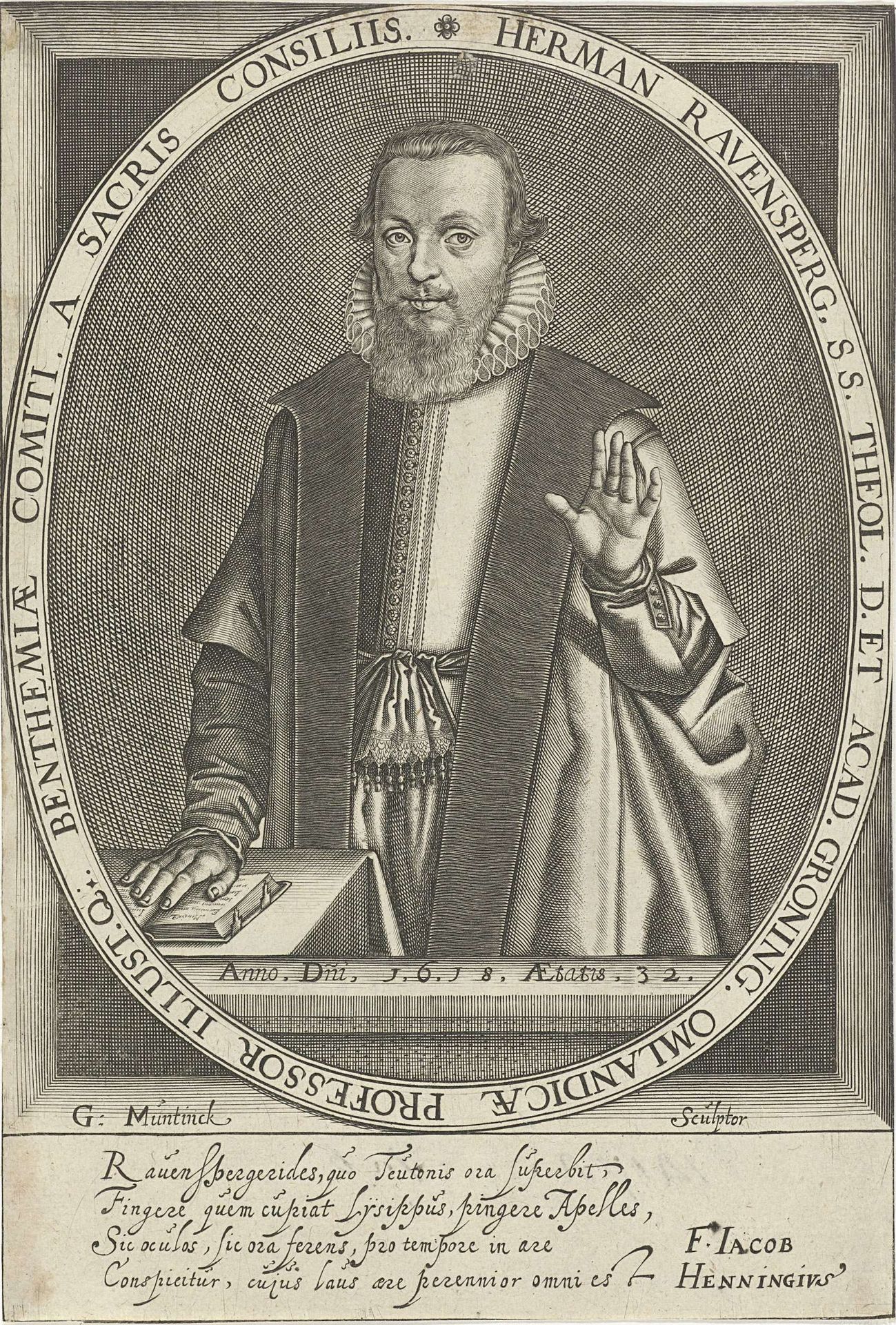 Portret van Herman Ravensperger by Gerrit Muntinck