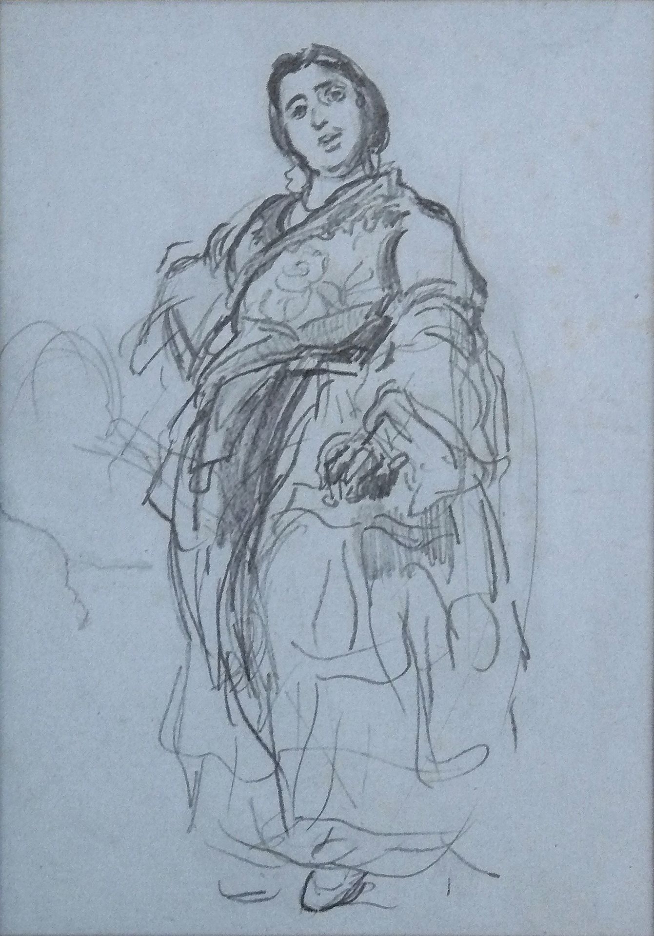Bohemian, probably a study for the painting 'Bohemian donuts vendors' by Alfred Dehodencq