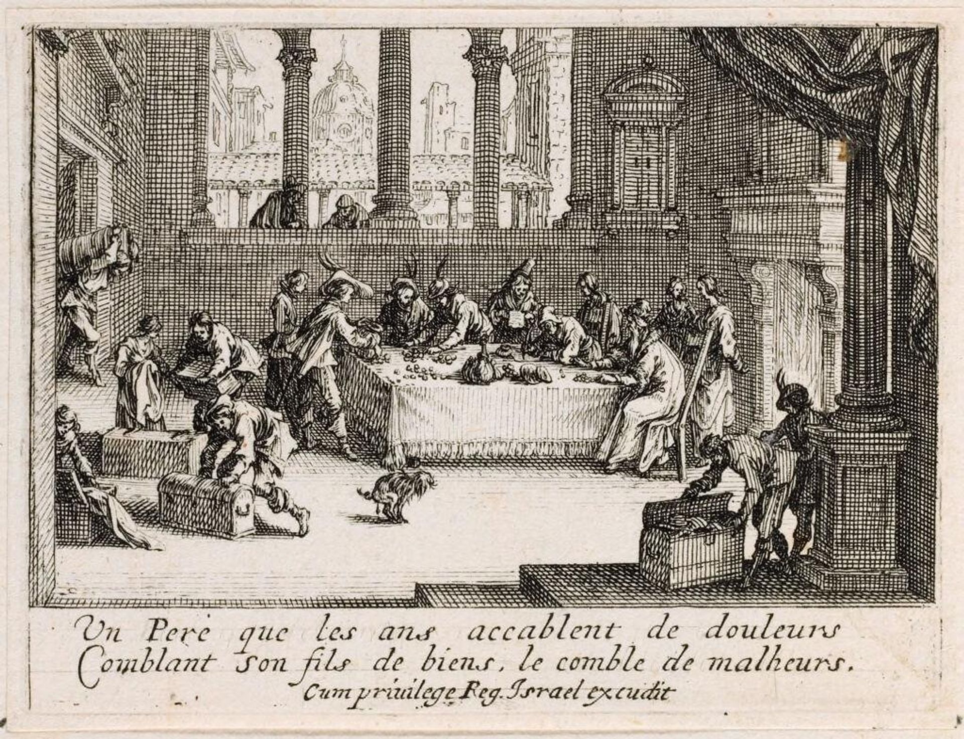 Prodigal Son Receives His Inheritance by Jacques Callot