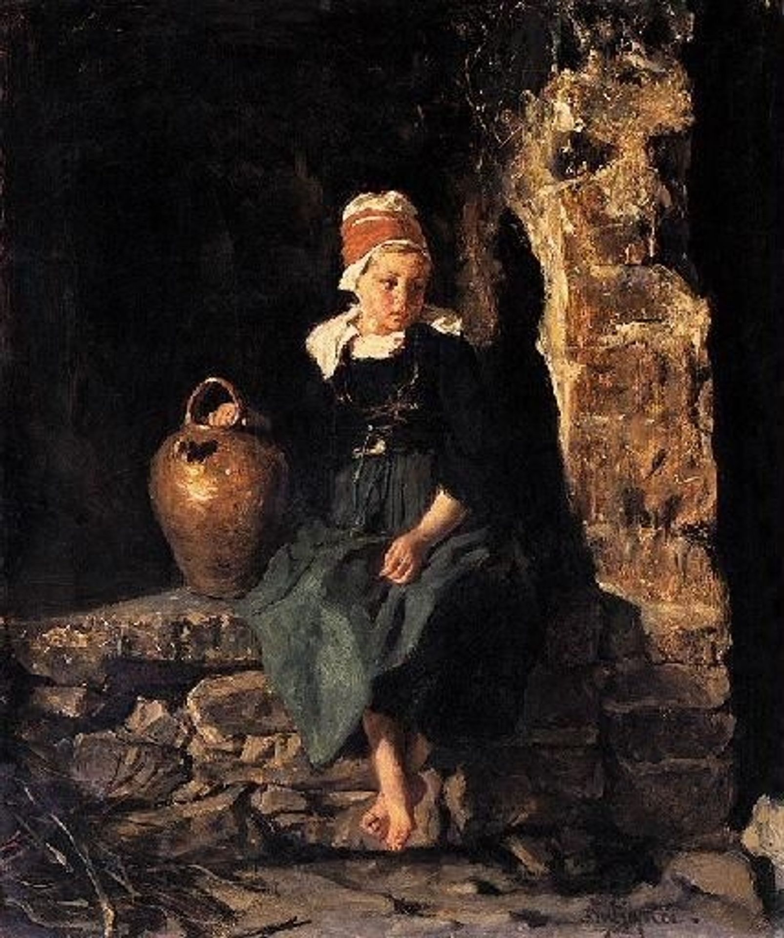 Young Breton from Bénodet by Alexandre Antigna