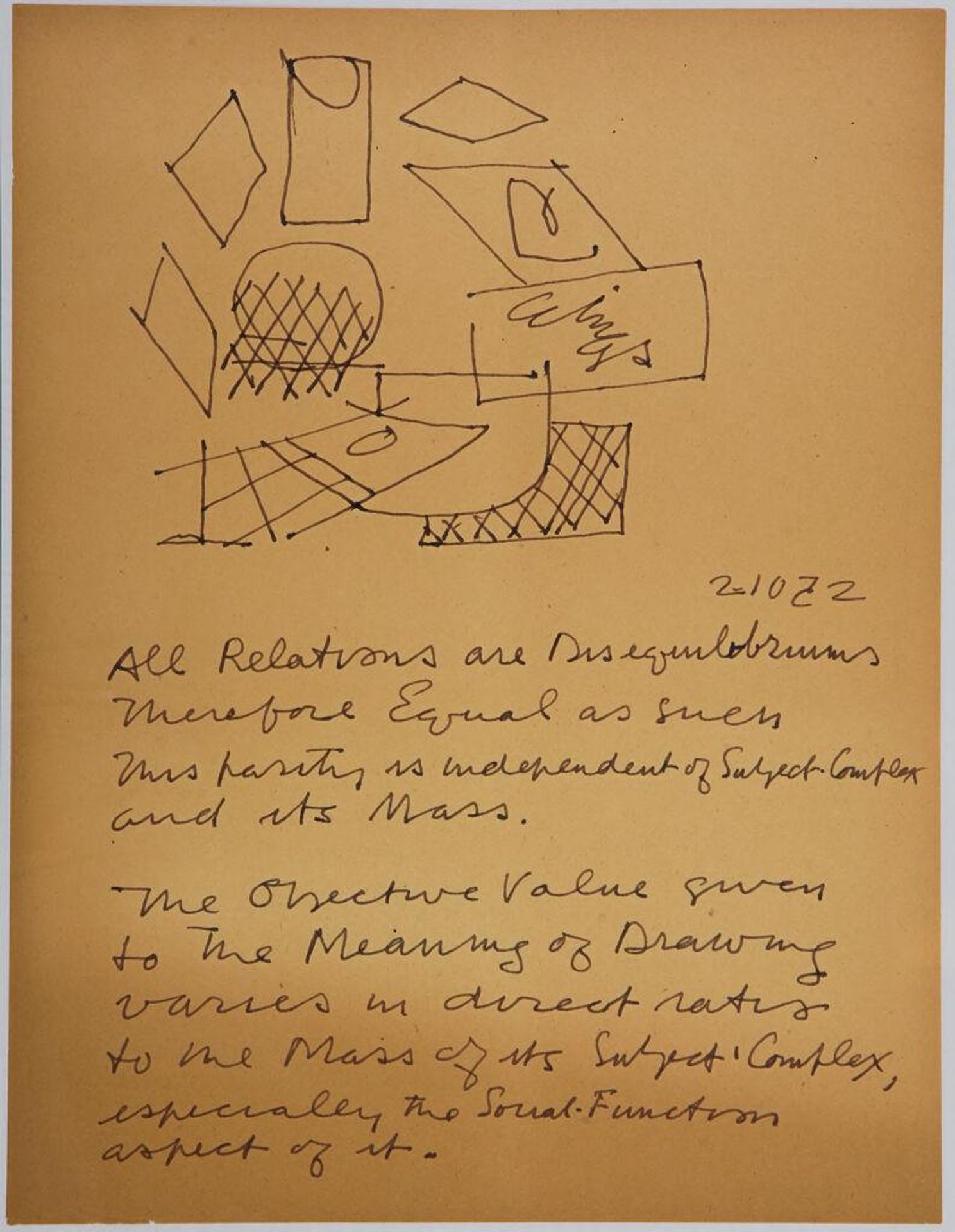 Art Theory Text with Sketch by Stuart Davis