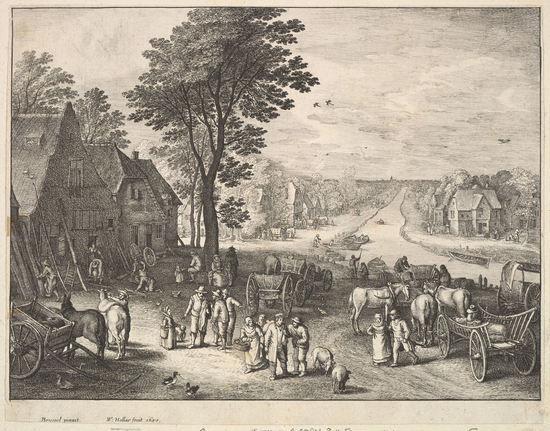 The Straight Canal by Wenceslaus Hollar