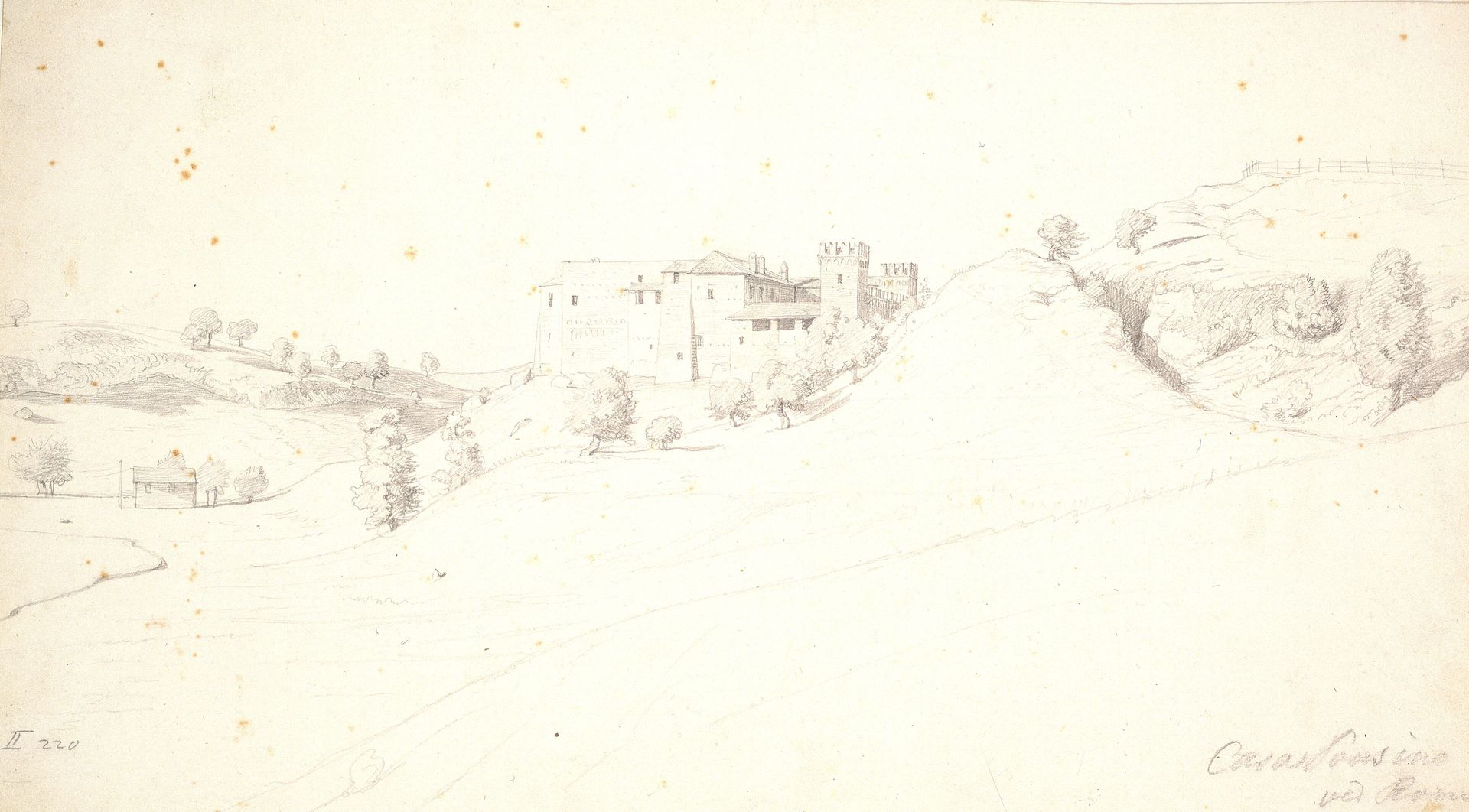 Poussins villa uden for Porta del Popolo by Wilhelm Marstrand