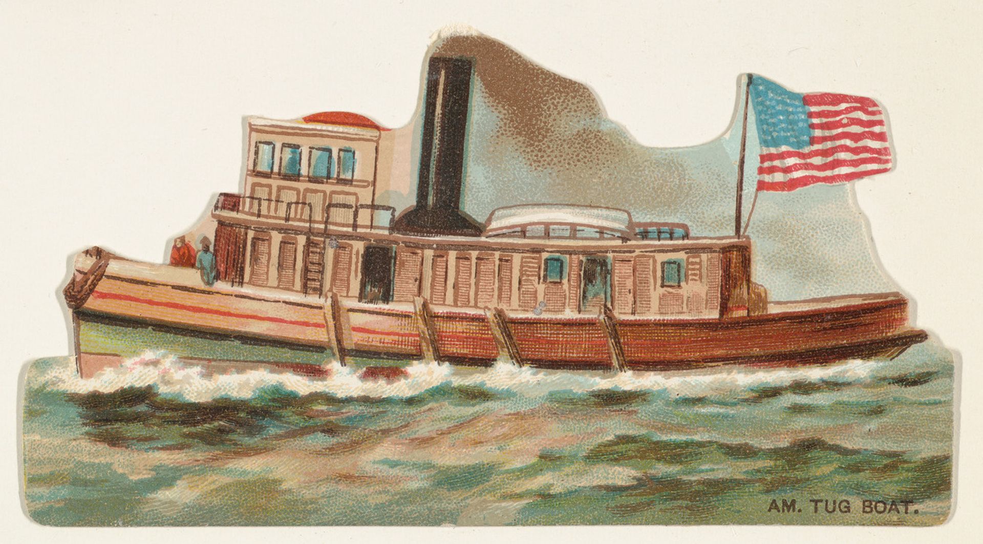 American Tugboat, from the Types of Vessels series (N139) issued by Duke Sons & Co. to promote Honest Long Cut Tobacco by W. Duke, Sons & Co.