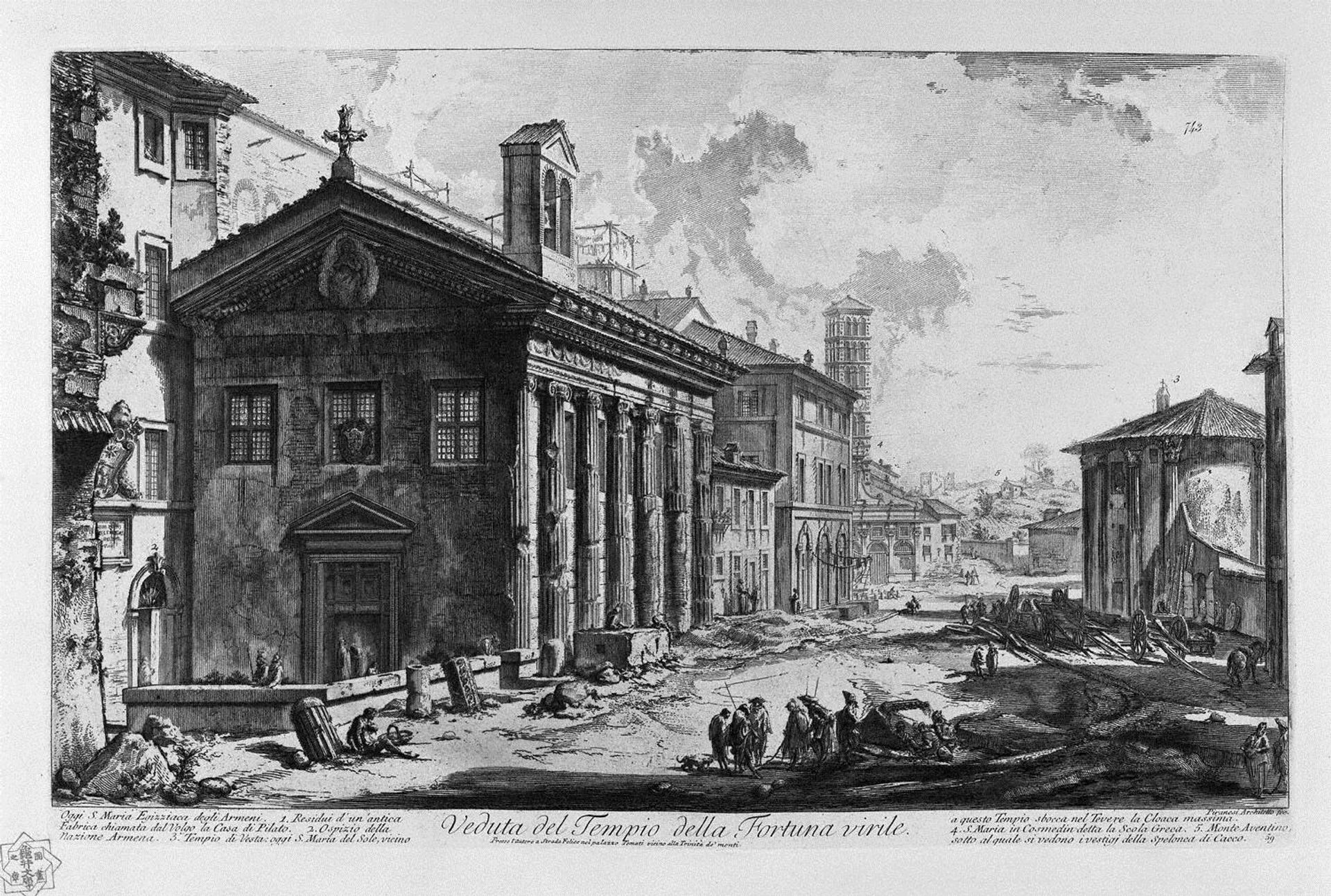 View of the Temple of Cybele at Square Mouth of Truth by Giovanni Battista Piranesi