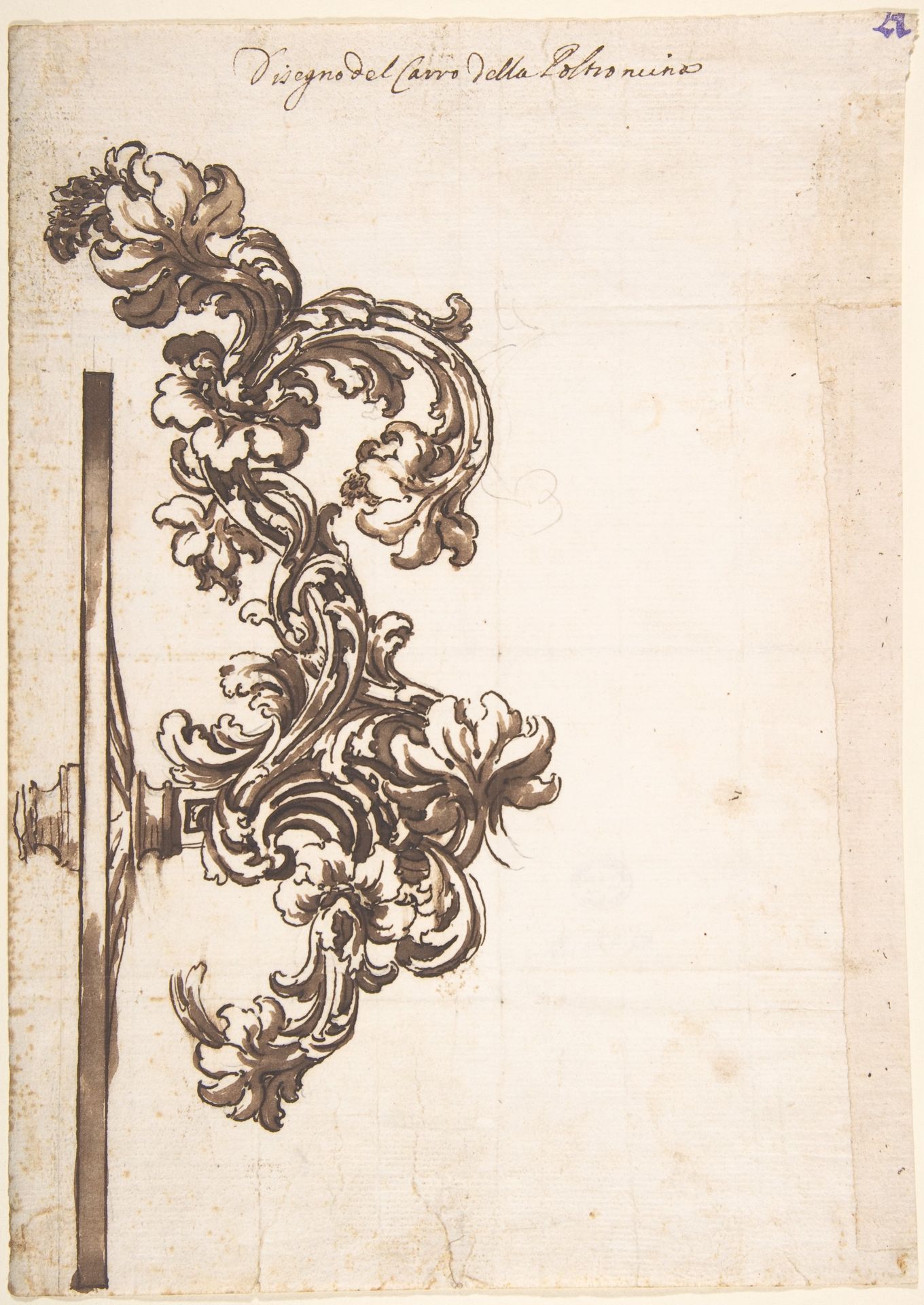 Rear Wheel and Part of the Carved Wooden Structure of a Carriage by Anonymous