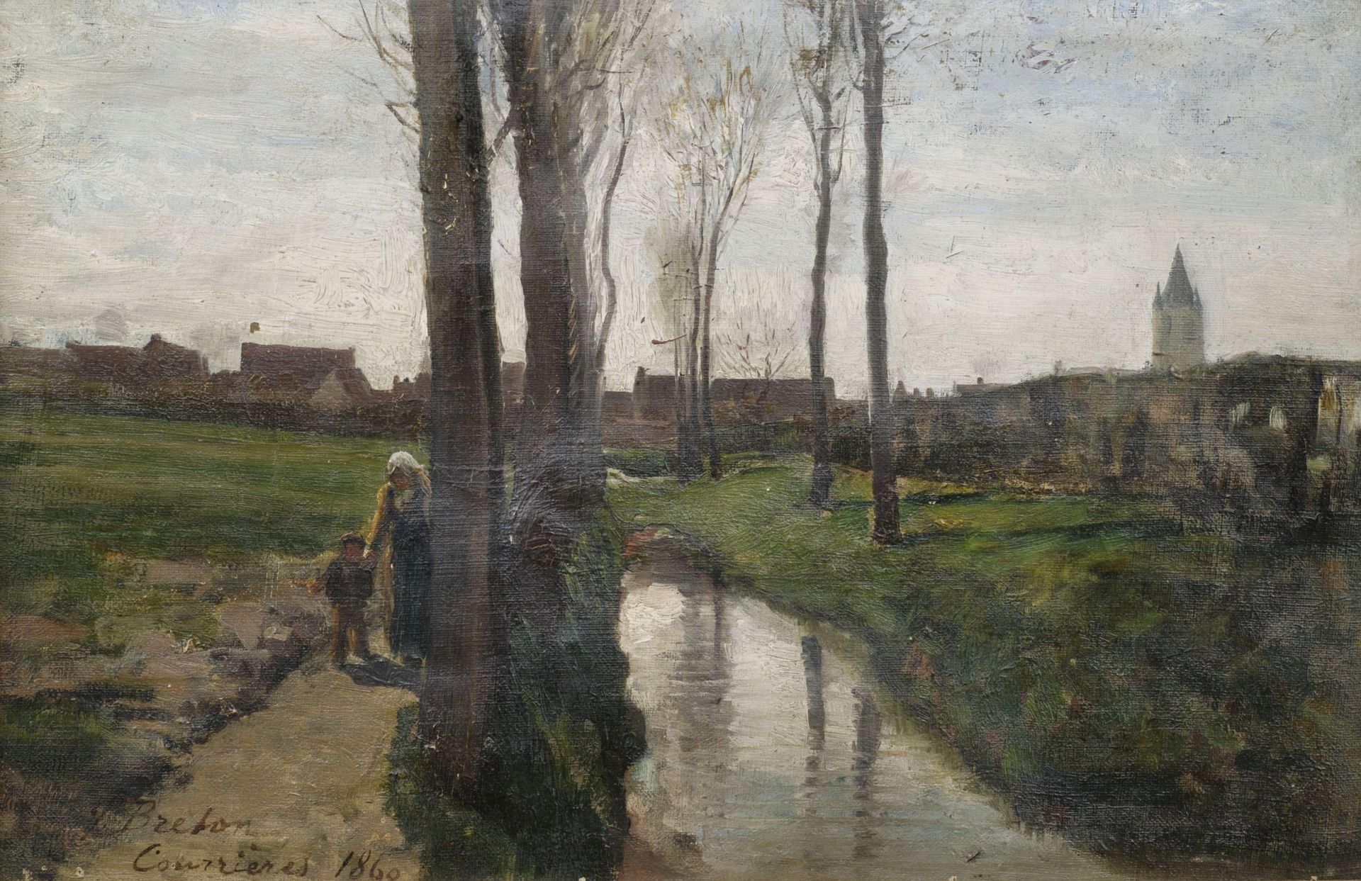 Landscape at Courrières by Jules Breton
