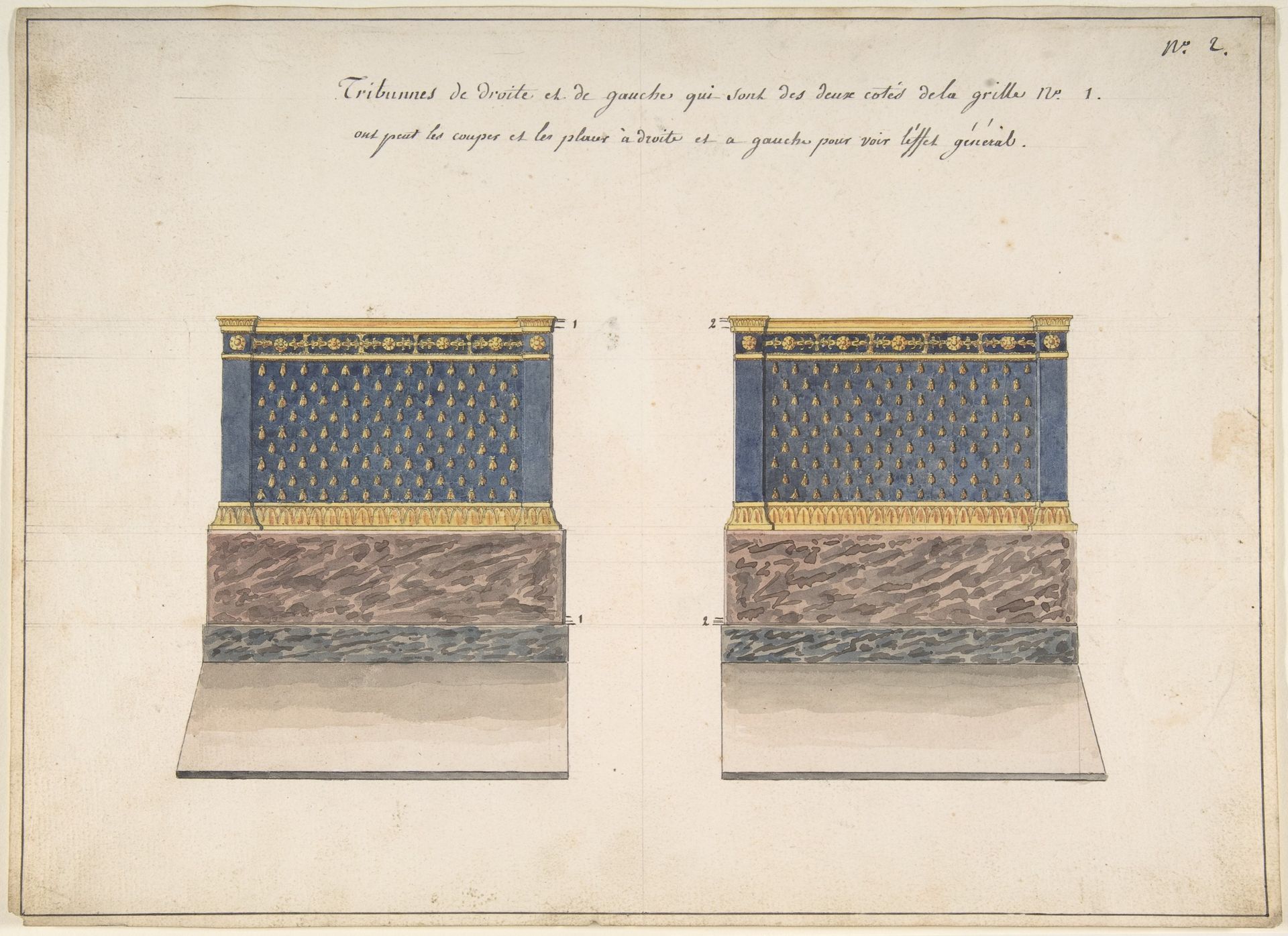 Right and Left Tribunes by Charles Percier