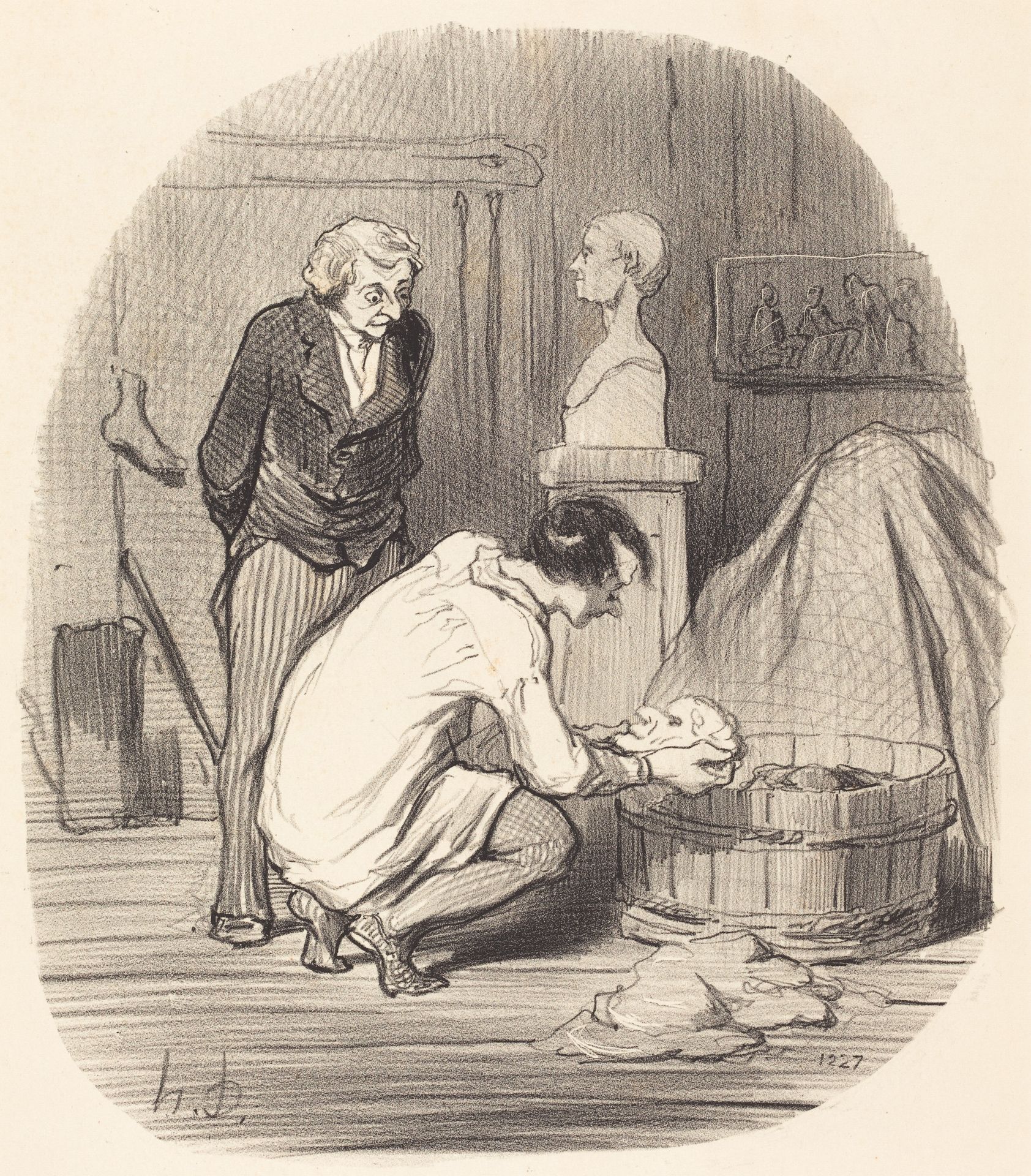 L'Artiste - Voila qui est terminé!... by Honoré Daumier