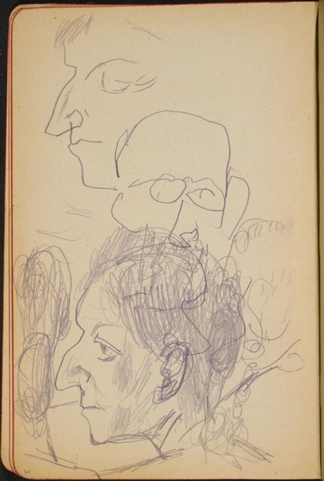 Studienköpfe (Portrait Studies) [p. 44] by Max Beckmann
