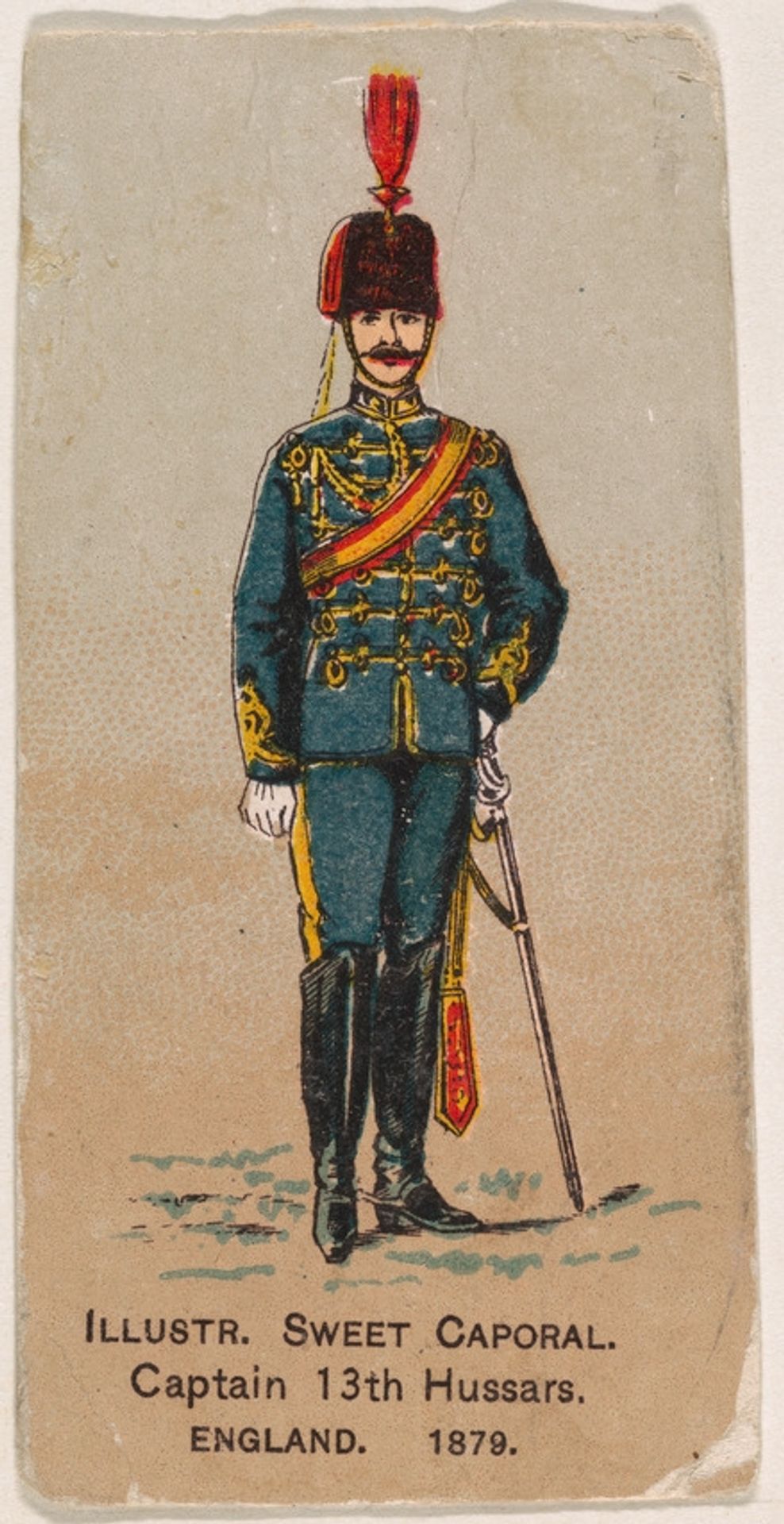 Captain, 13th Hussars, England, 1879, from the Military Series (N224) issued by Kinney Tobacco Company to promote Sweet Caporal Cigarettes by Kinney Brothers Tobacco Company
