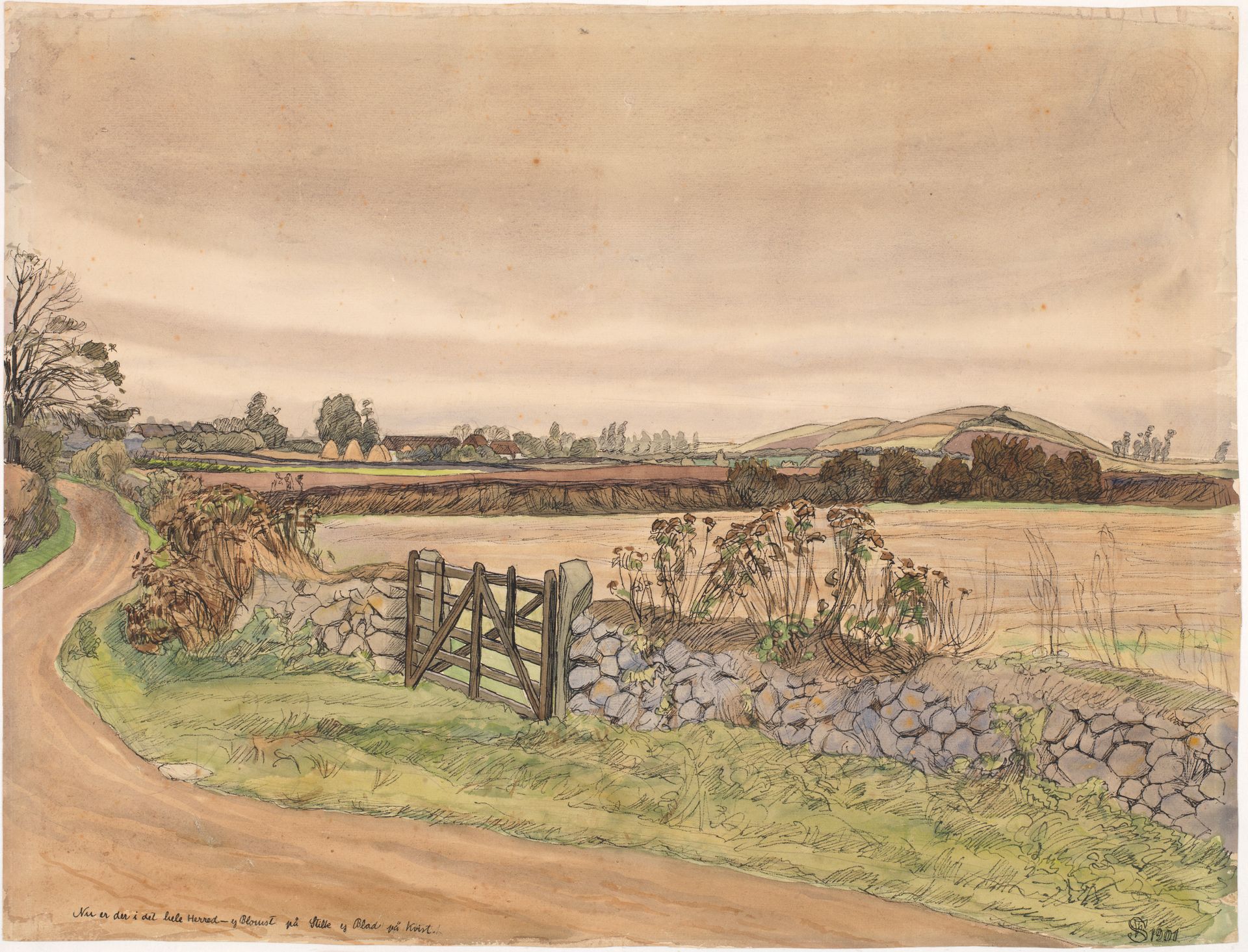 Efterårslandskab by Fritz Syberg