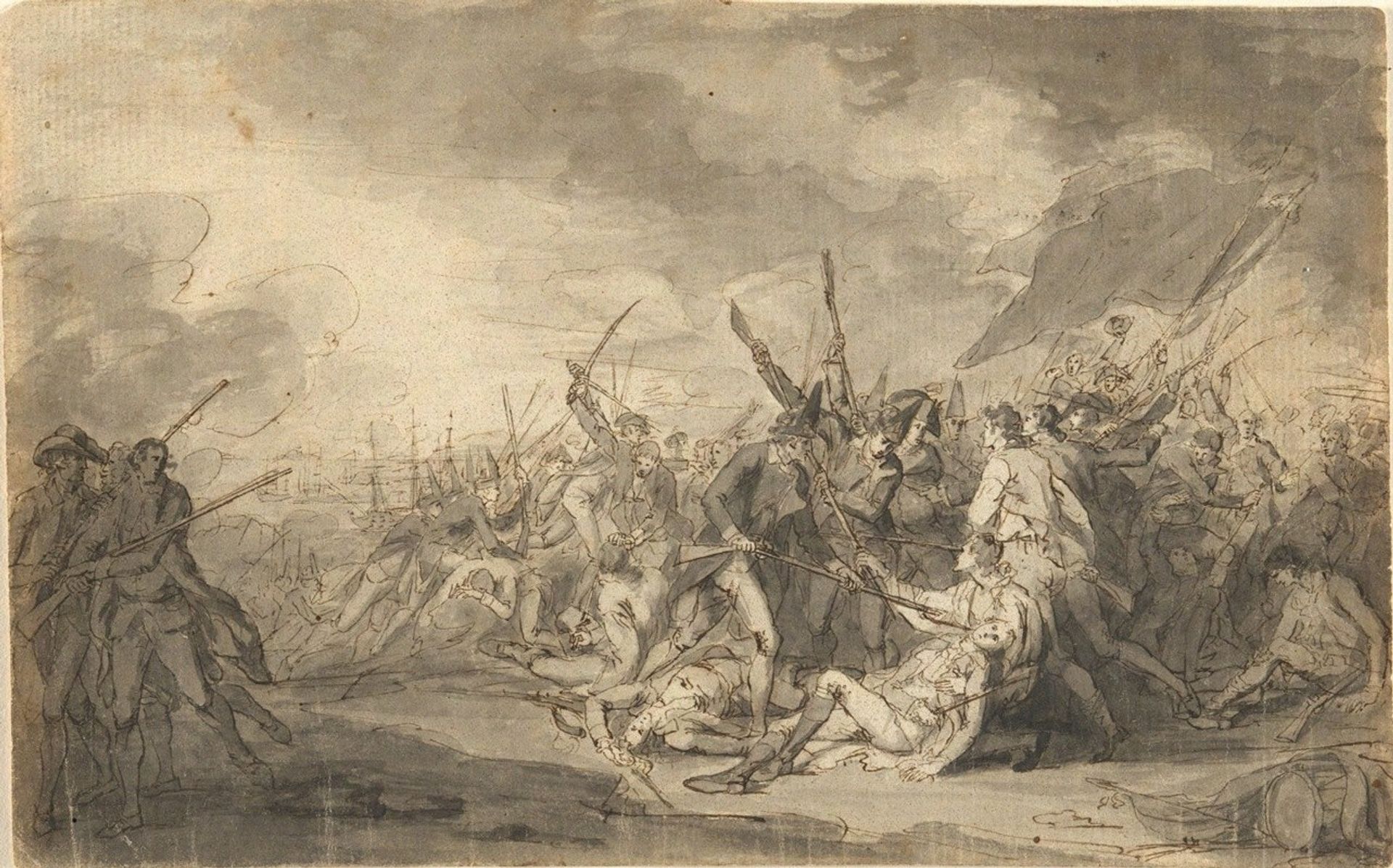Study for The Death of General Warren at the Battle of Bunker’s Hill by John Trumbull