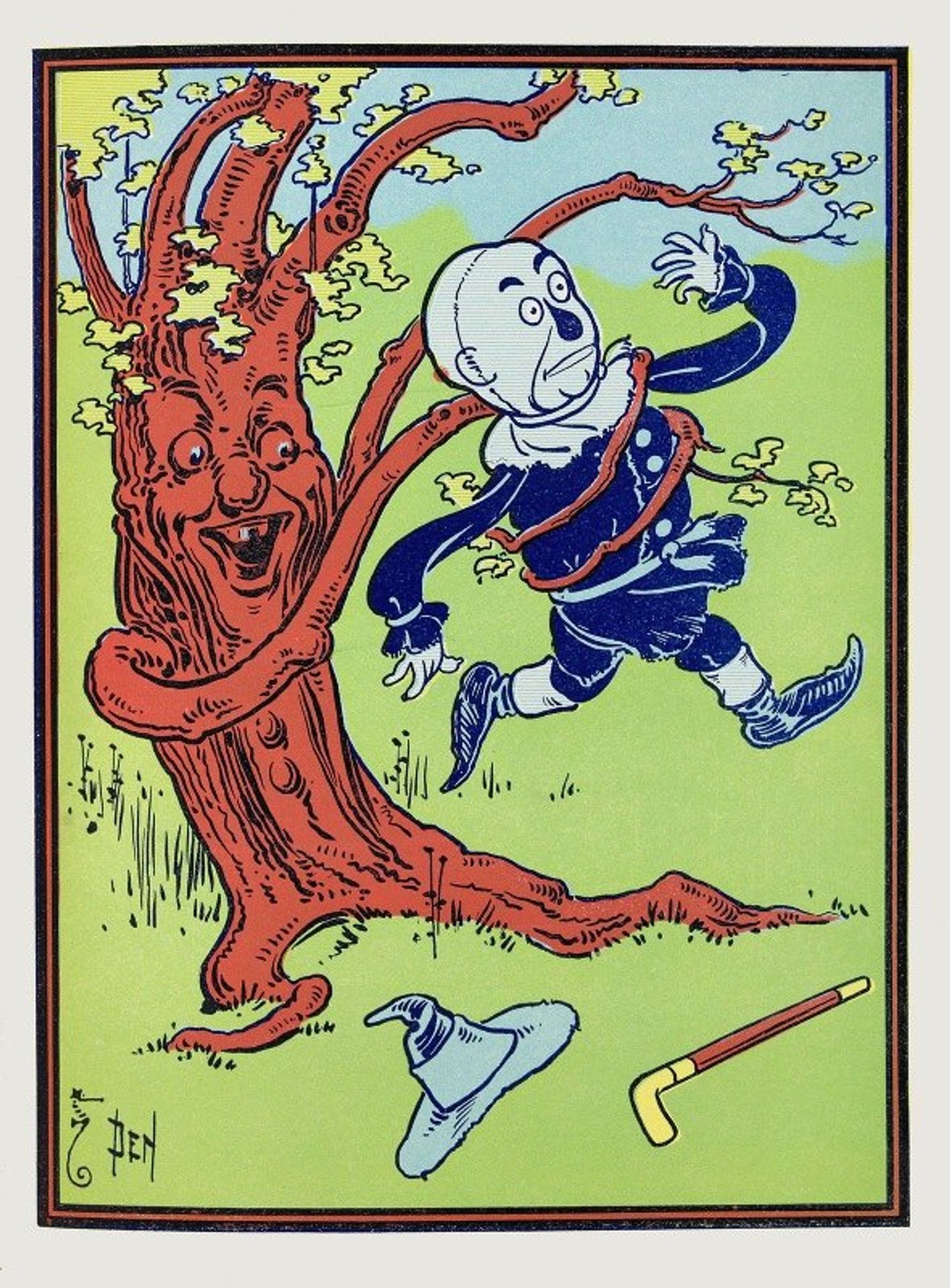 The branches bent down and twined around him by William Wallace Denslow