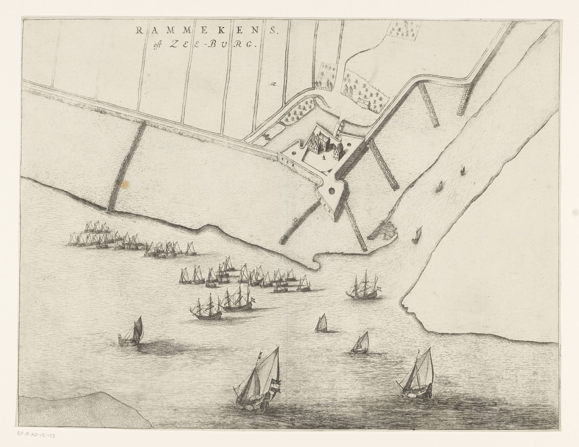 Plattegrond van Fort Rammekens by Anonymous