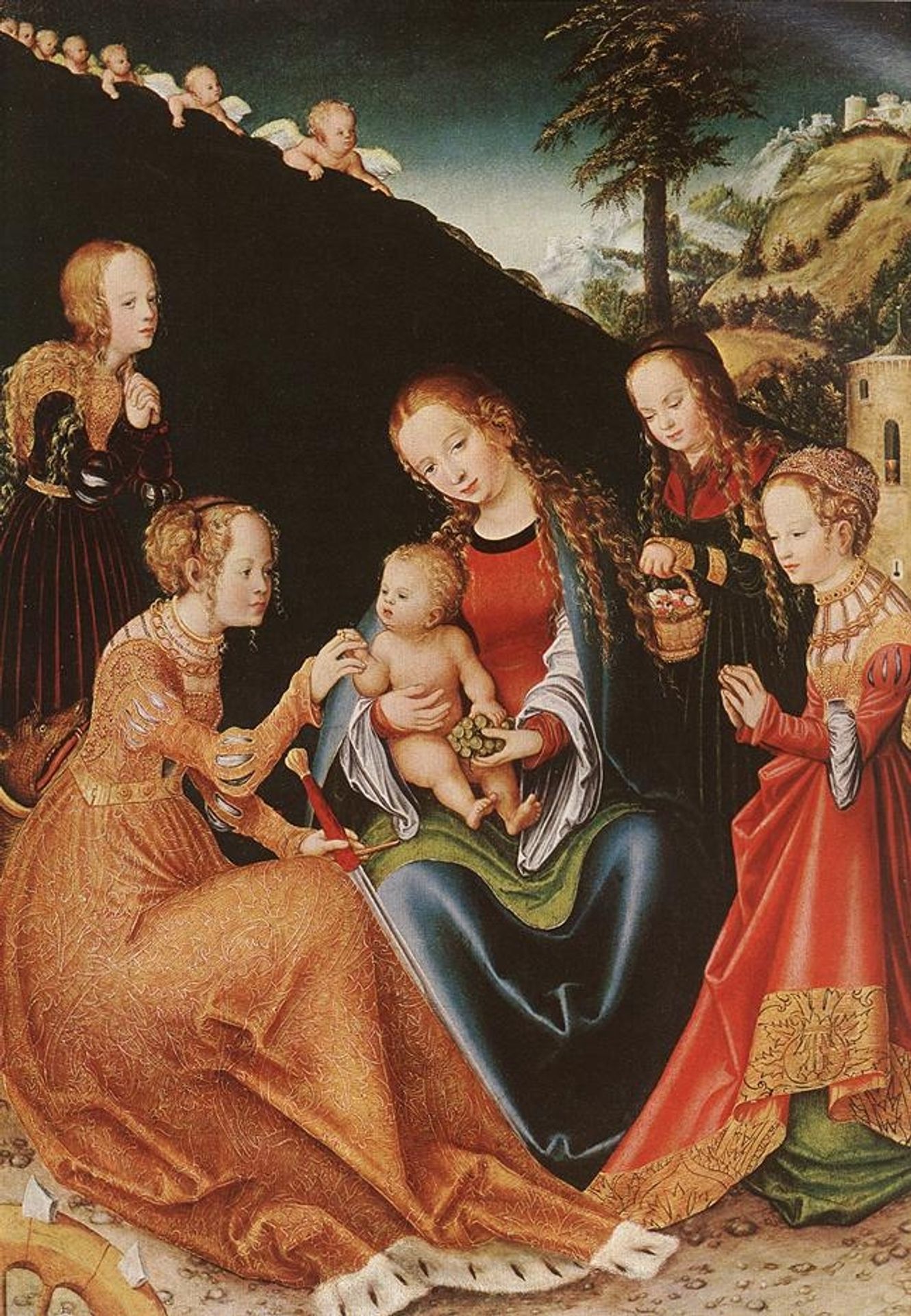 The Mystic Marriage of St. Catherine by Lucas Cranach the Elder