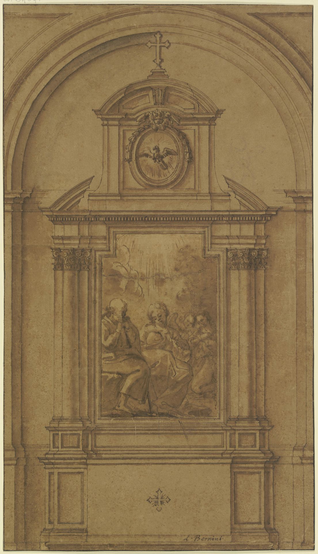Altar mit der Heiligen Familie by Gian Lorenzo Bernini