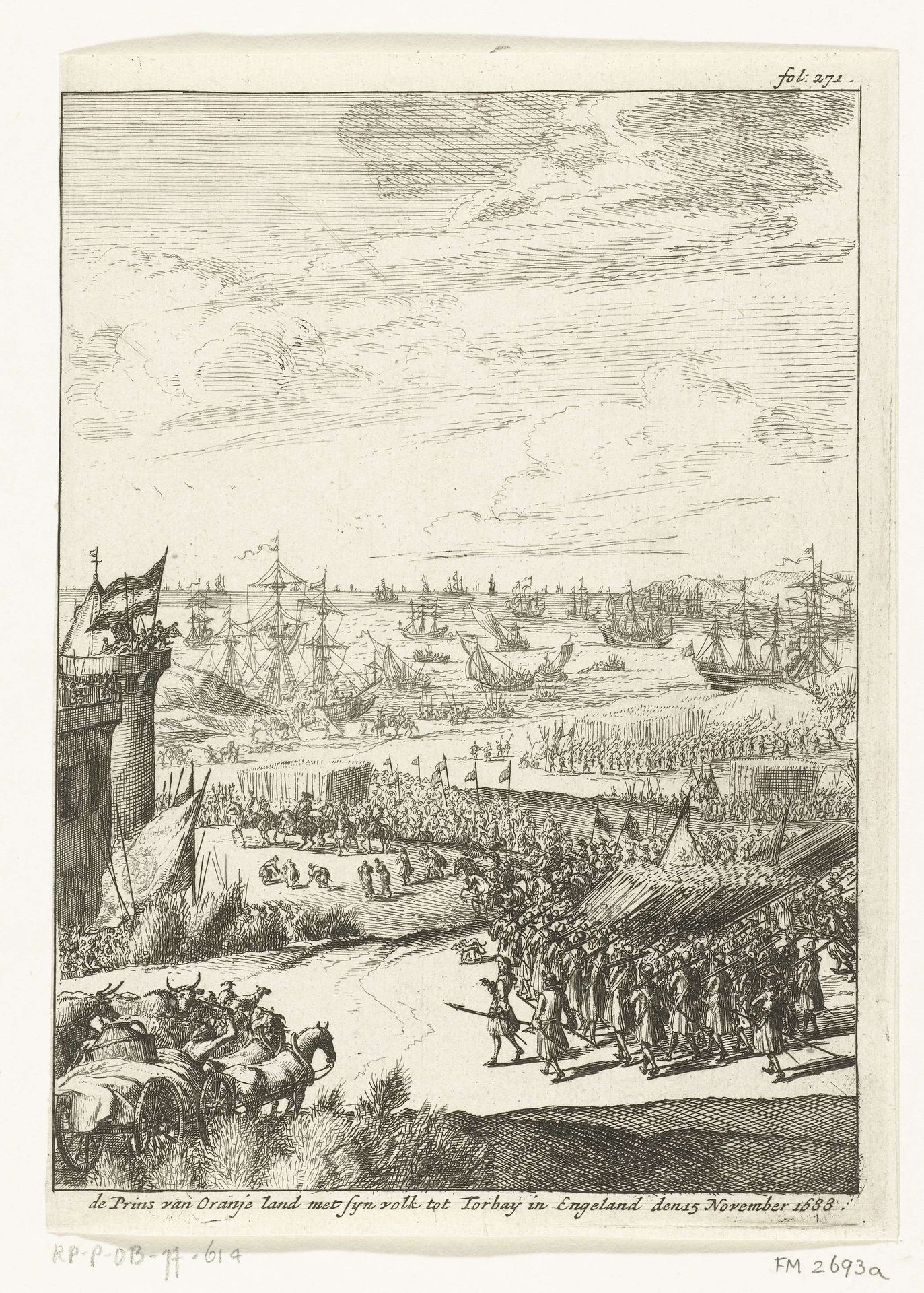 Aankomst van Willem III te Engeland, 1688 by Anonymous