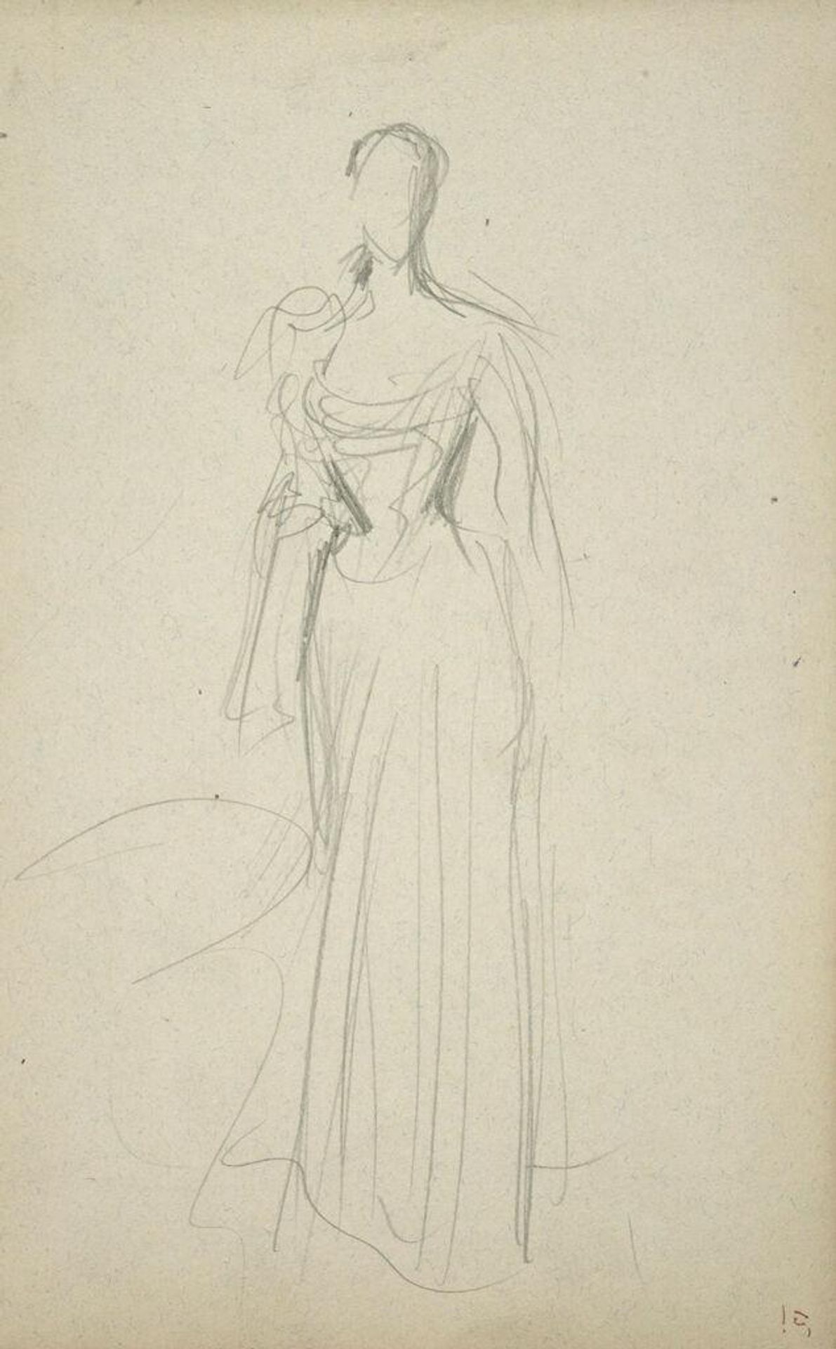 Princess Demidoff (Sophie Vorontzoff-Dashkoff) (?) (recto and verso) by John Singer Sargent