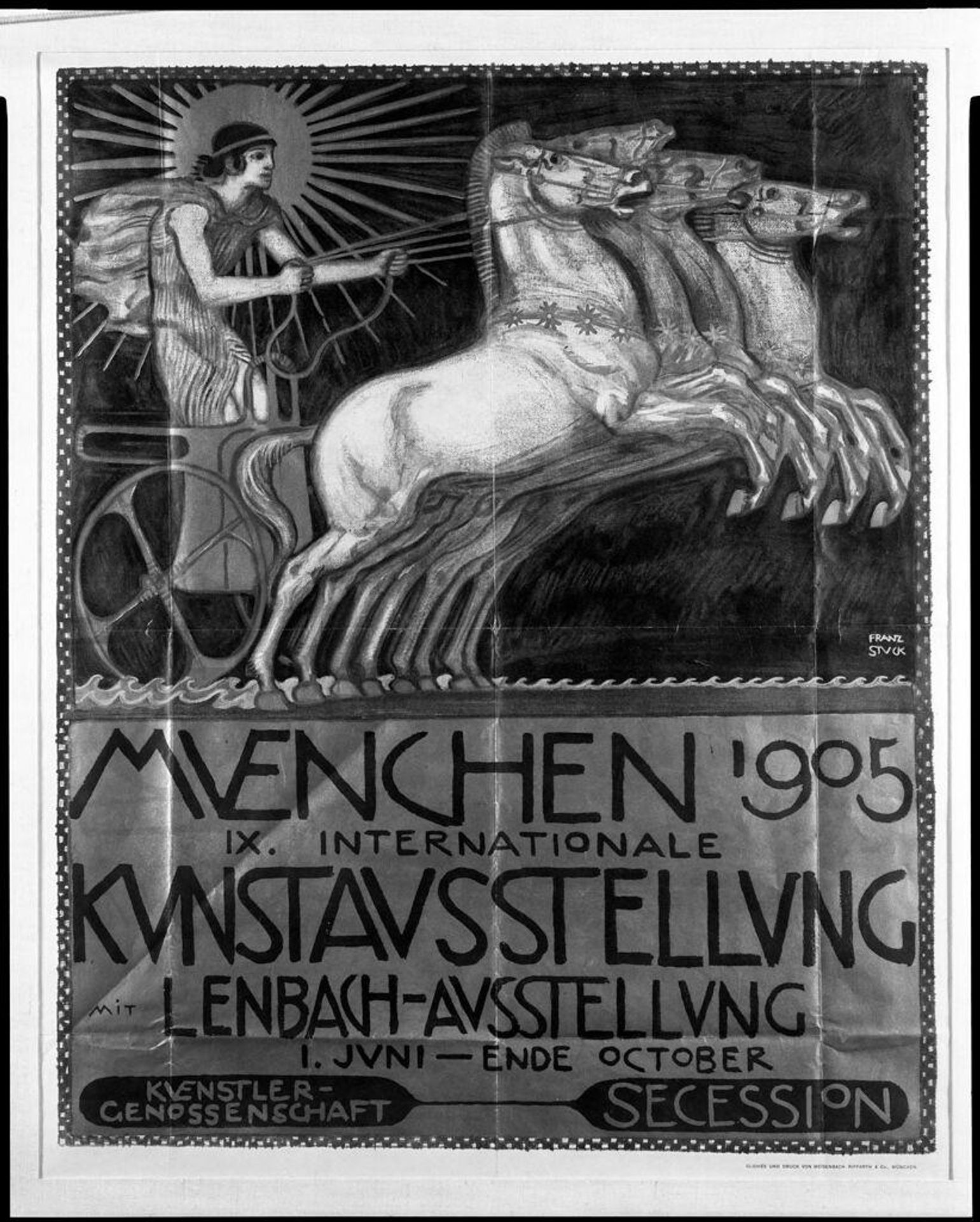Poster for the Ninth International Art Exhibition in Munich 1905 by Franz von Stuck
