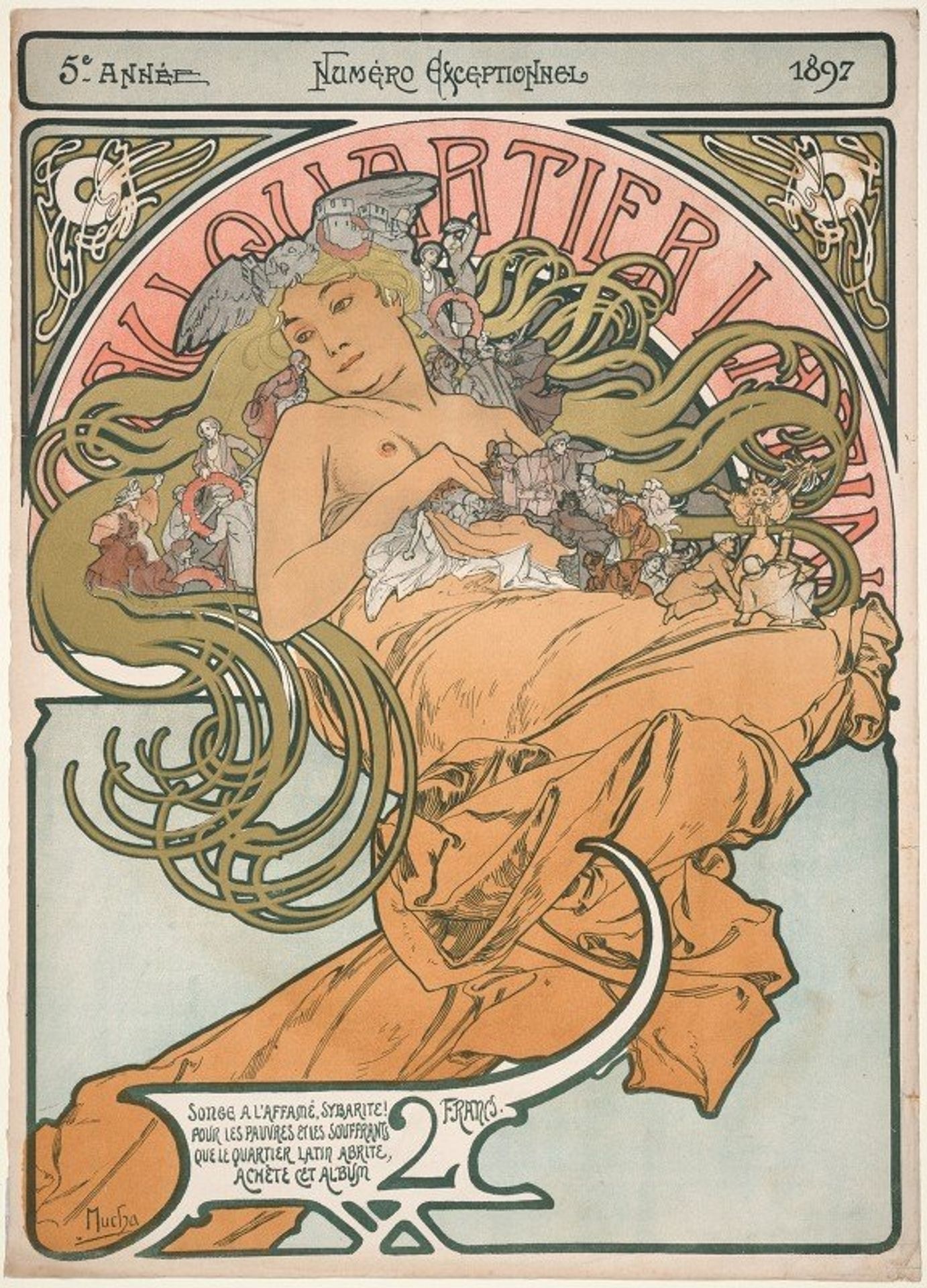 Au Quartier Latin by Alphonse Mucha