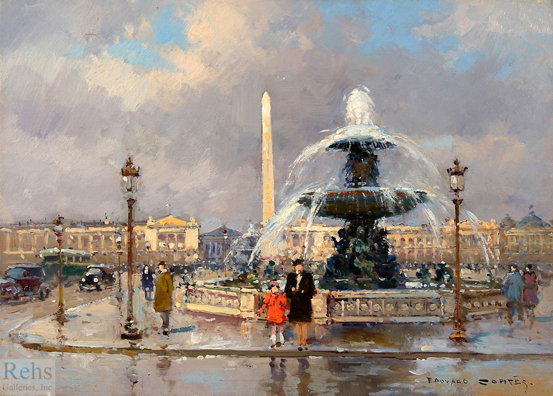 Fountain on Place de la Concorde by Edouard Cortes