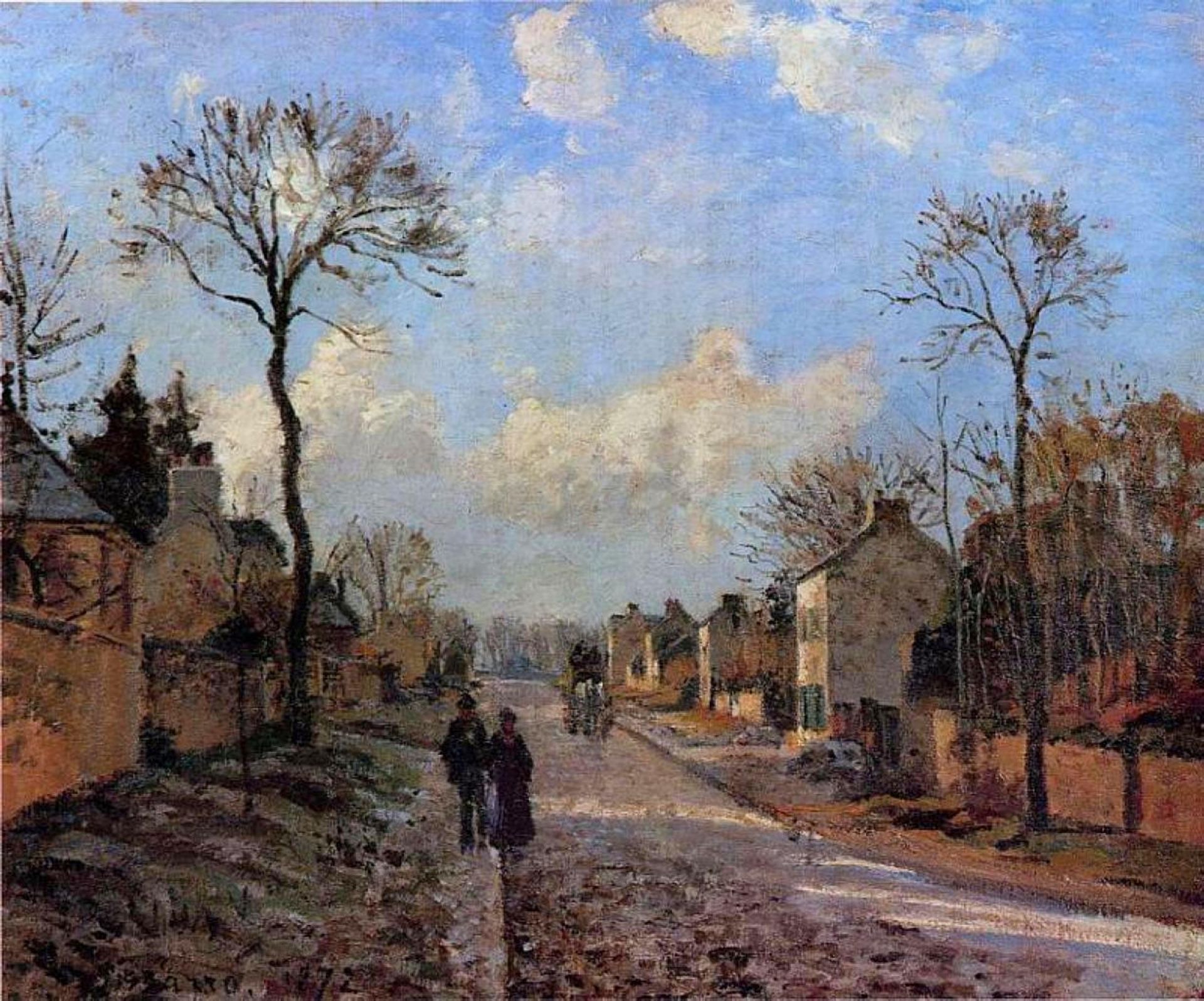 A Road in Louveciennes by Camille Pissarro