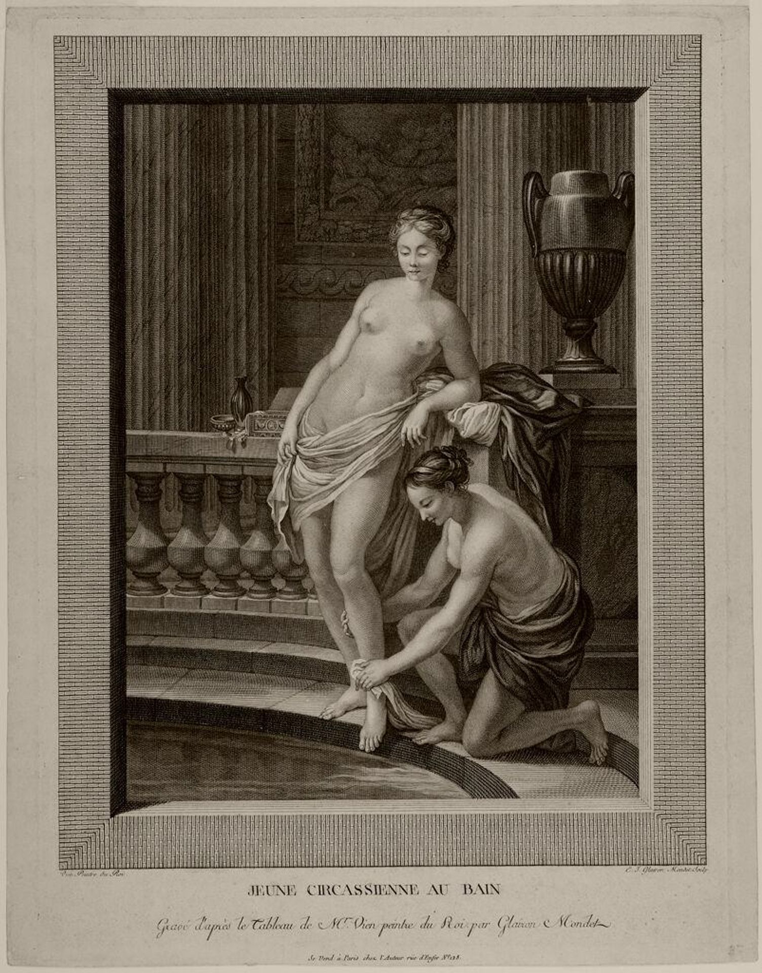 Young Circassian at the Bath by E. J. Glairon-Mondet