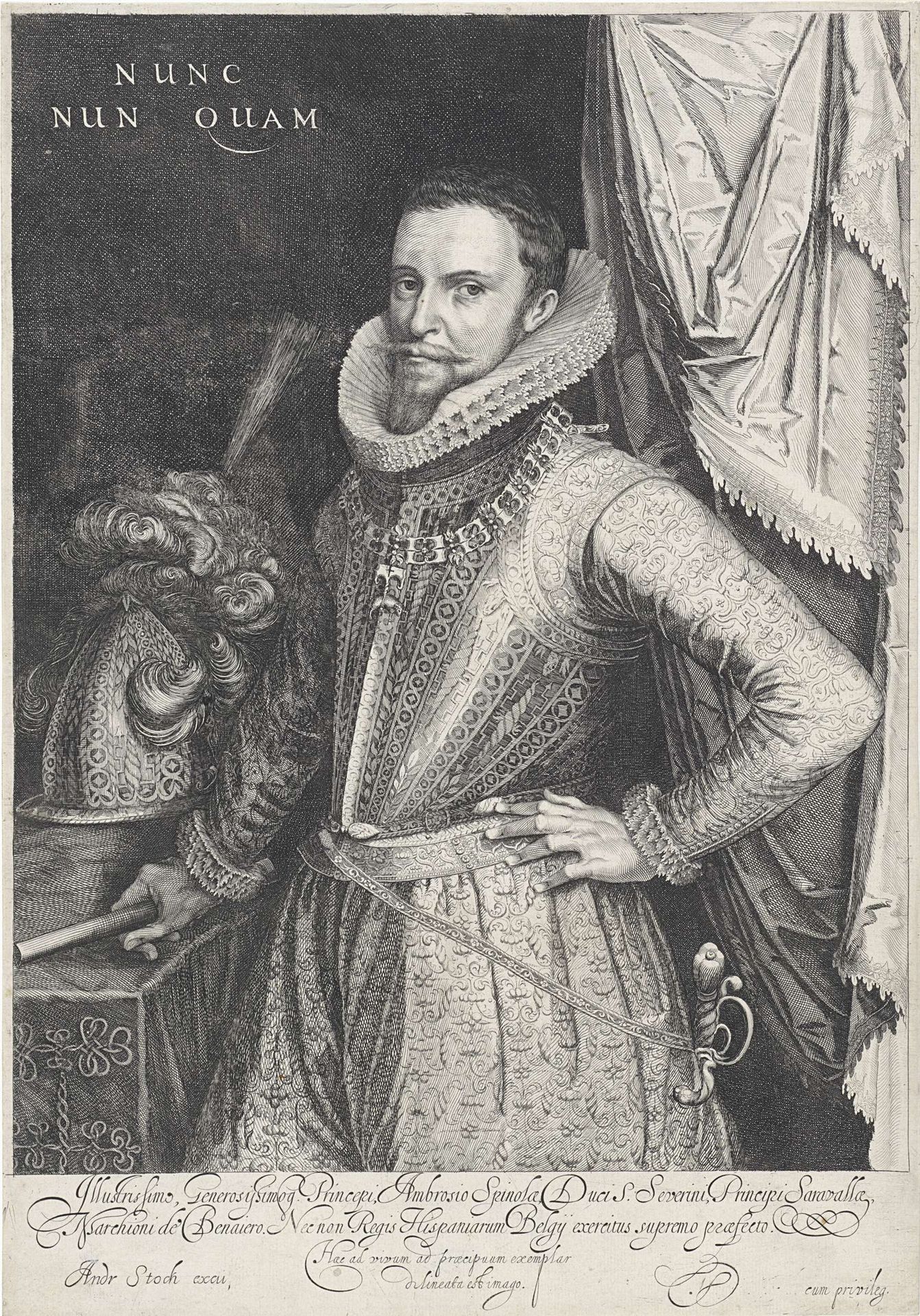 Portret van Ambrogio Spinola, markies de los Balbases by Andries Stock