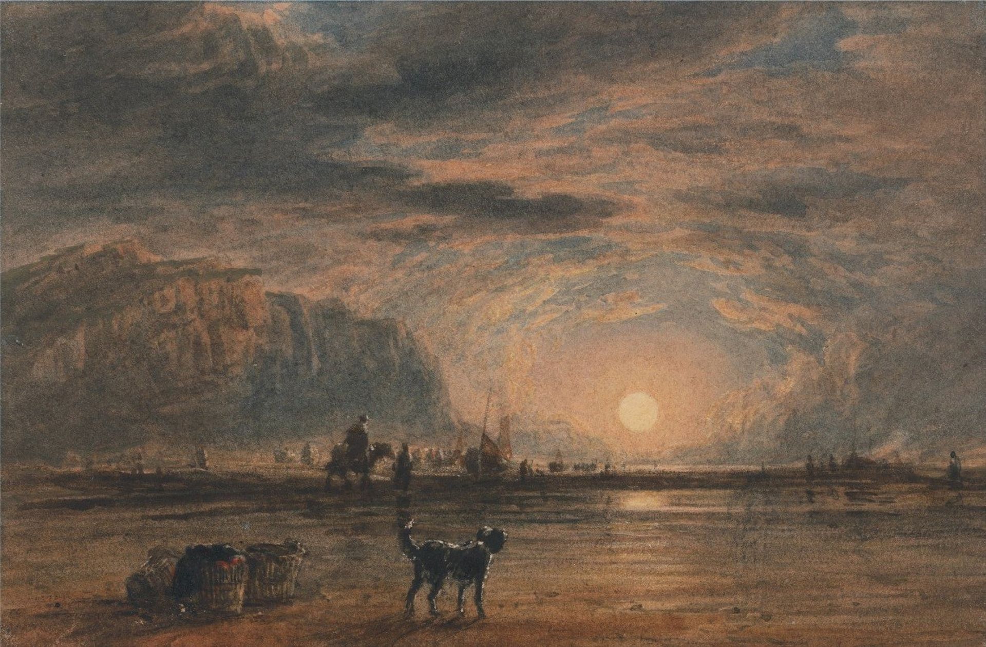 Beach Scene, Sunrise by David Cox