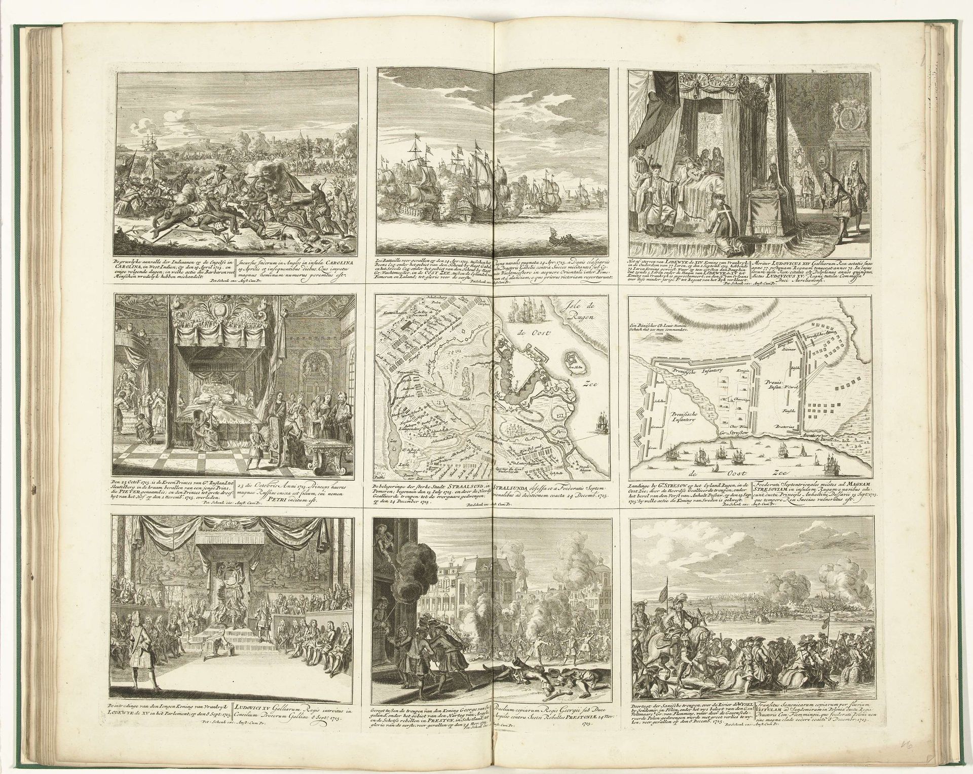 Schouwburg van den oorlog (blad XVI), 1715 by Pieter Schenk