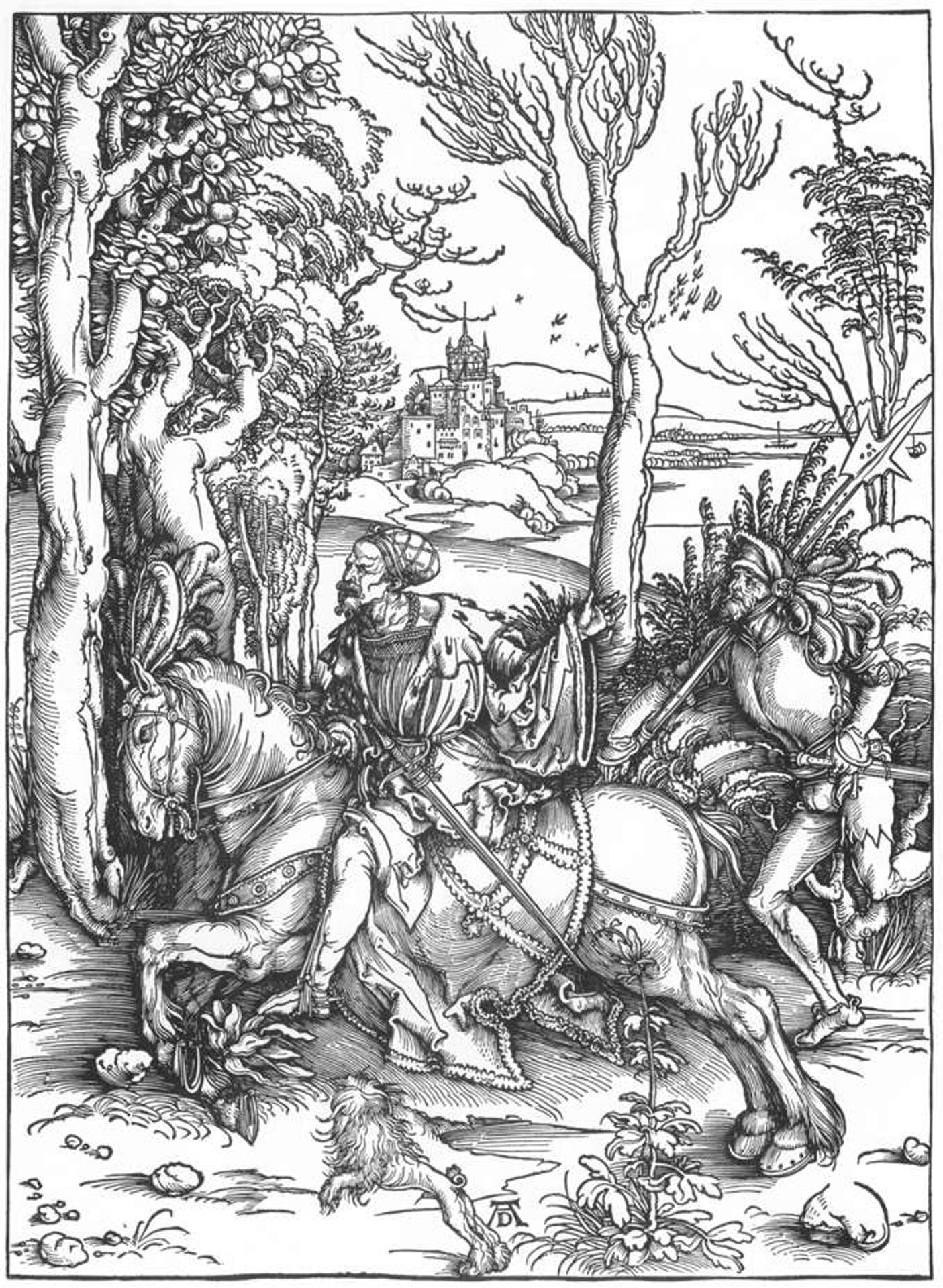The Knight and the Landsknecht by Albrecht Durer