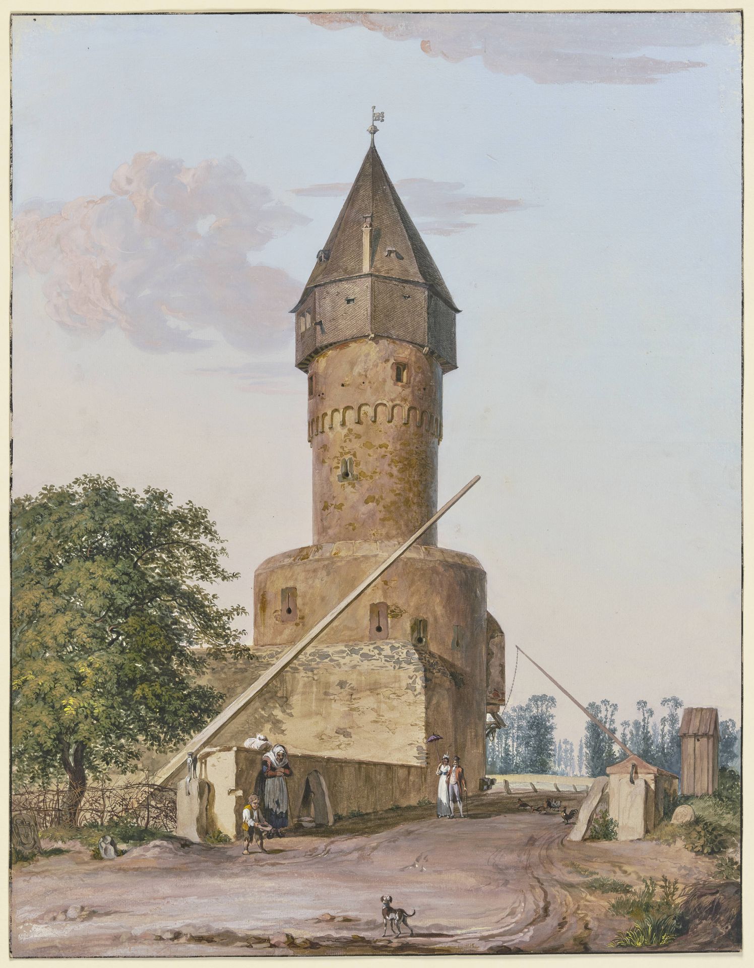 Die Bockenheimer Warte zu Frankfurt am Main by Anton Radl
