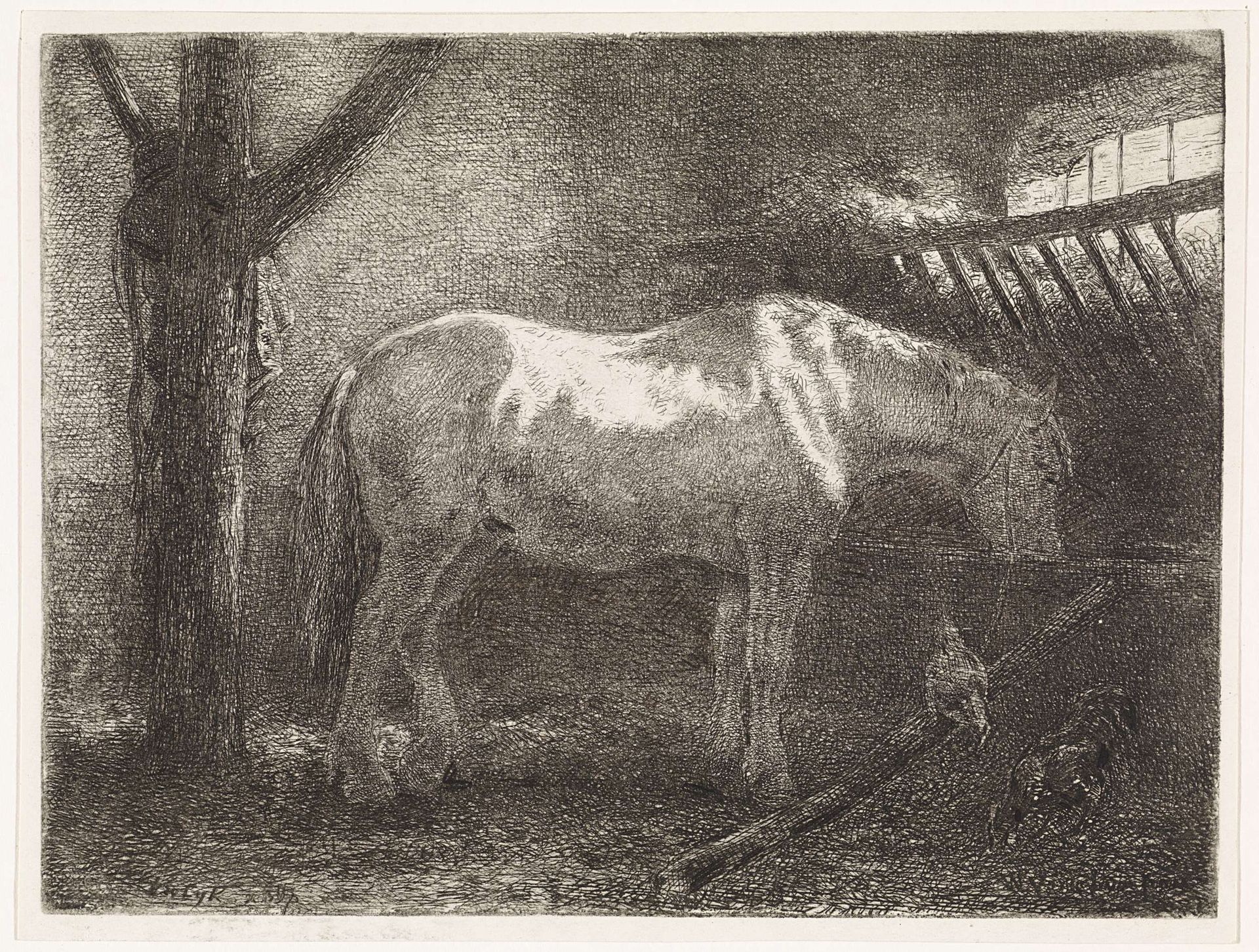 Paard in stal by Jan Vrolijk